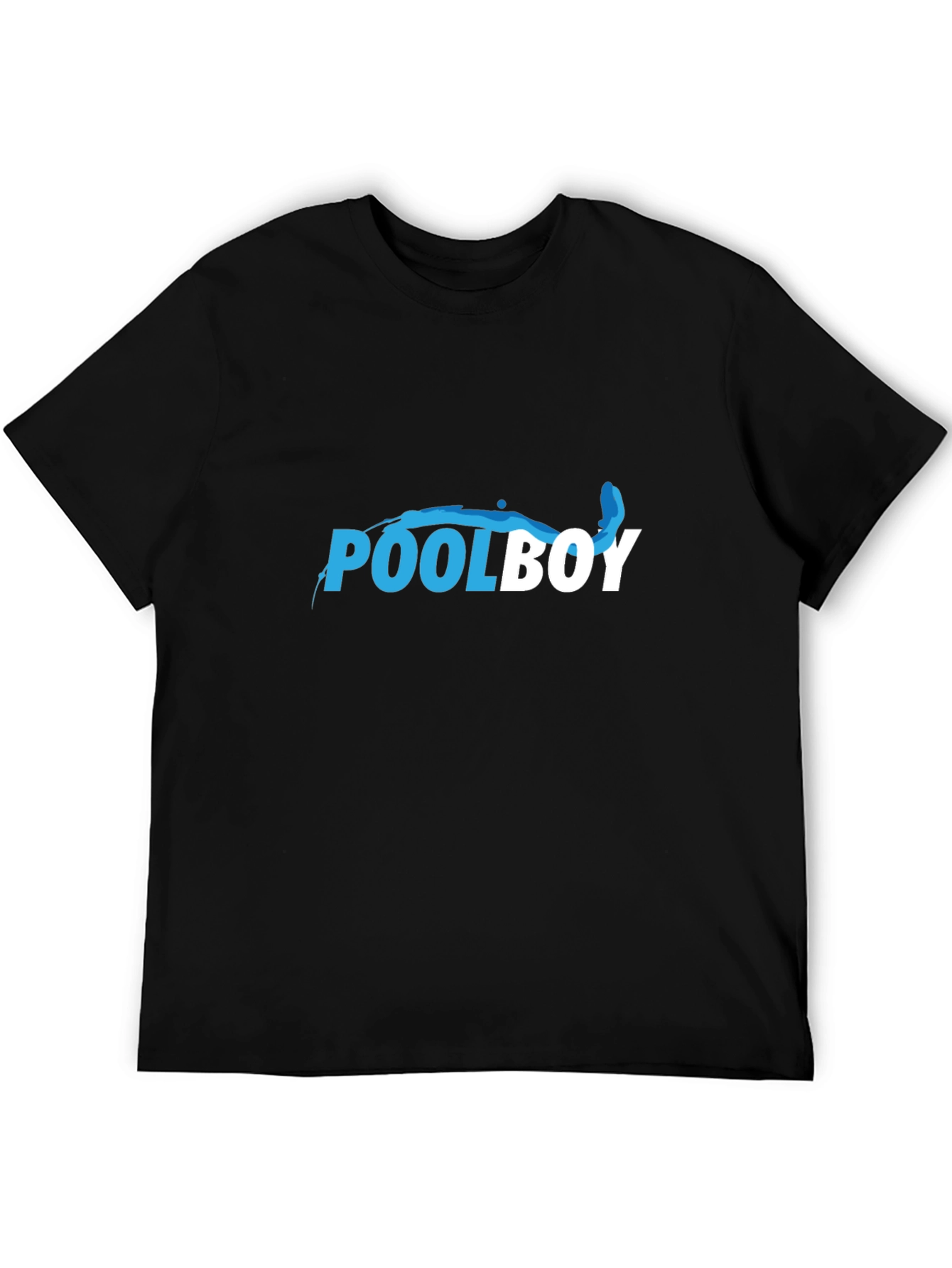 Pool Boy Graphic Tee - Black Casual T-Shirt
