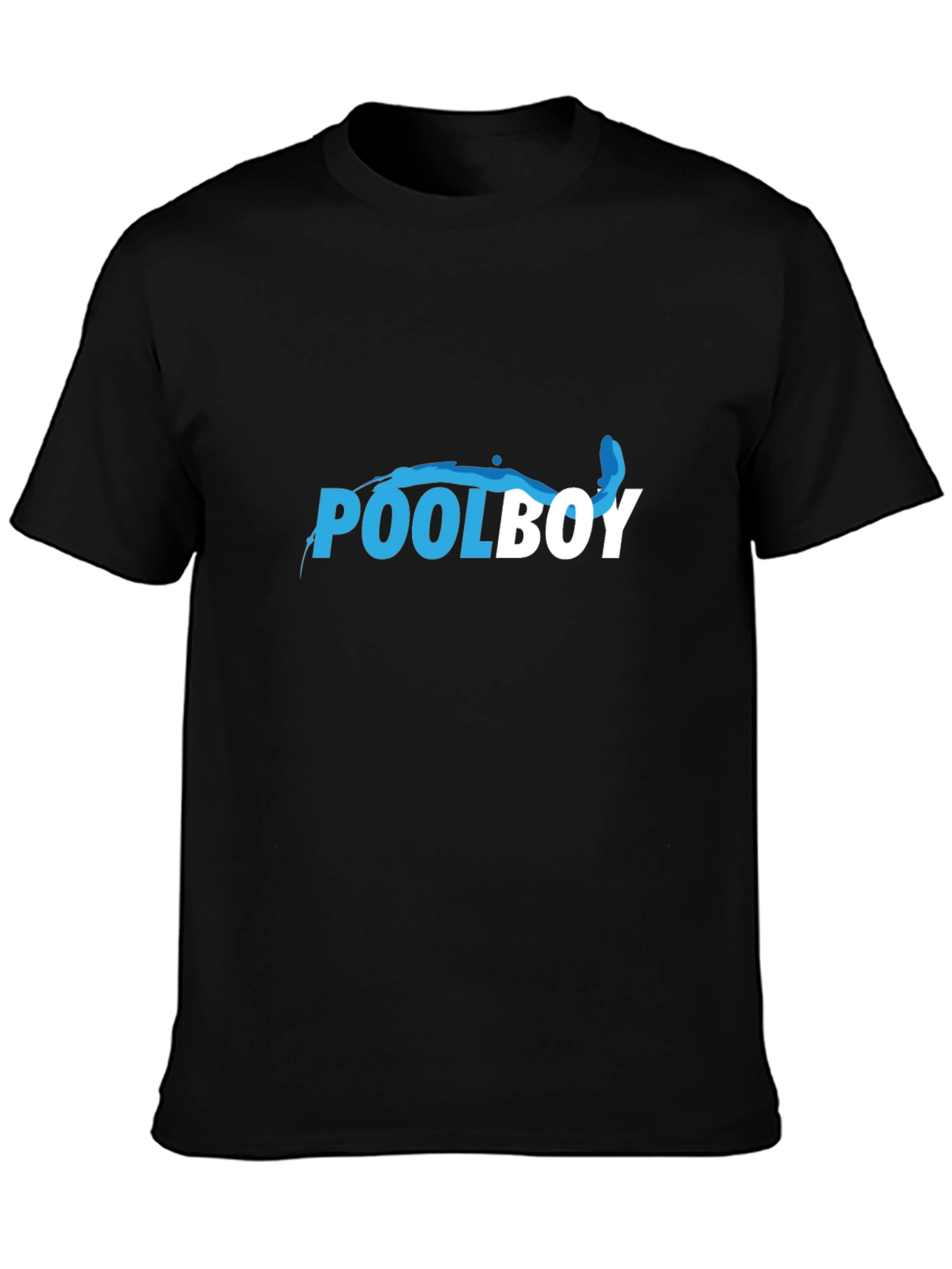 Pool Boy Graphic Tee - Black Casual T-Shirt