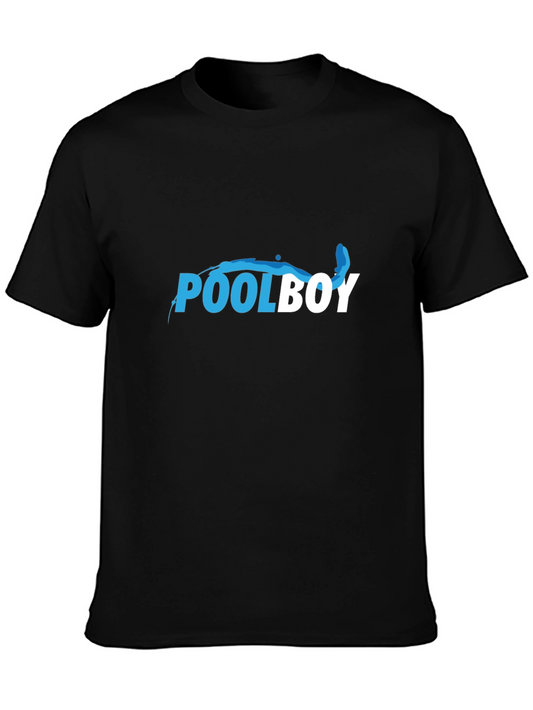 Pool Boy Graphic Tee - Black Casual T-Shirt