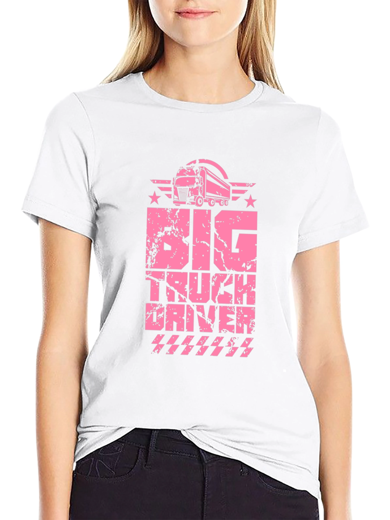 Big Truck Driver Black T-Shirt