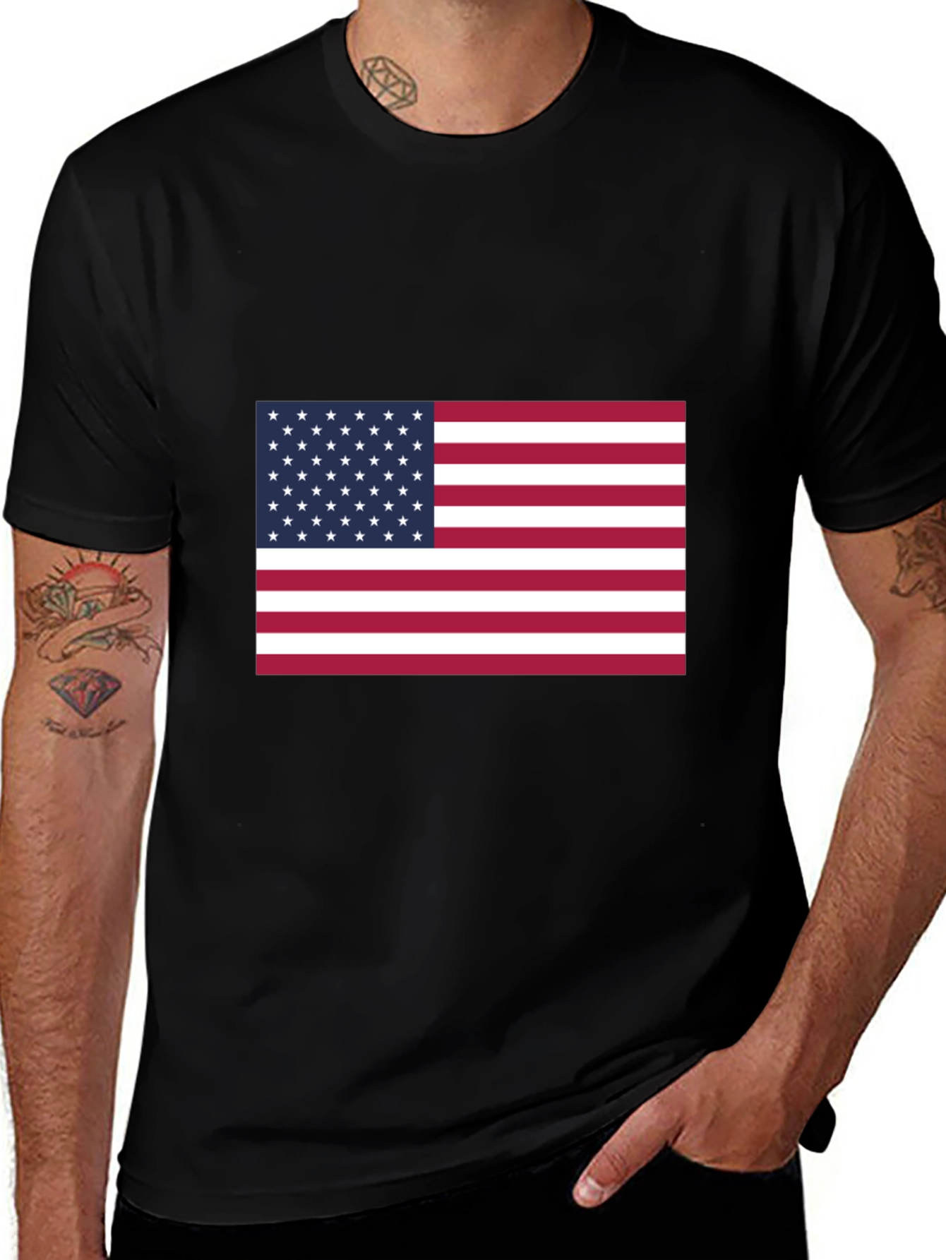 American Flag Graphic Tee