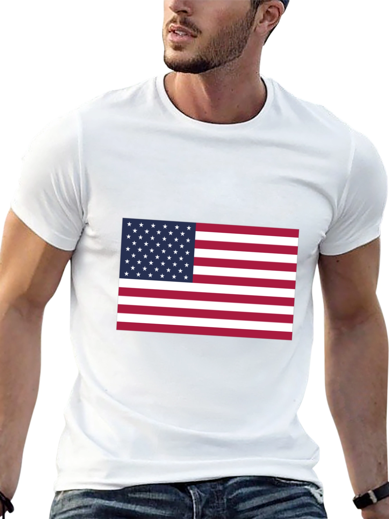American Flag Graphic Tee