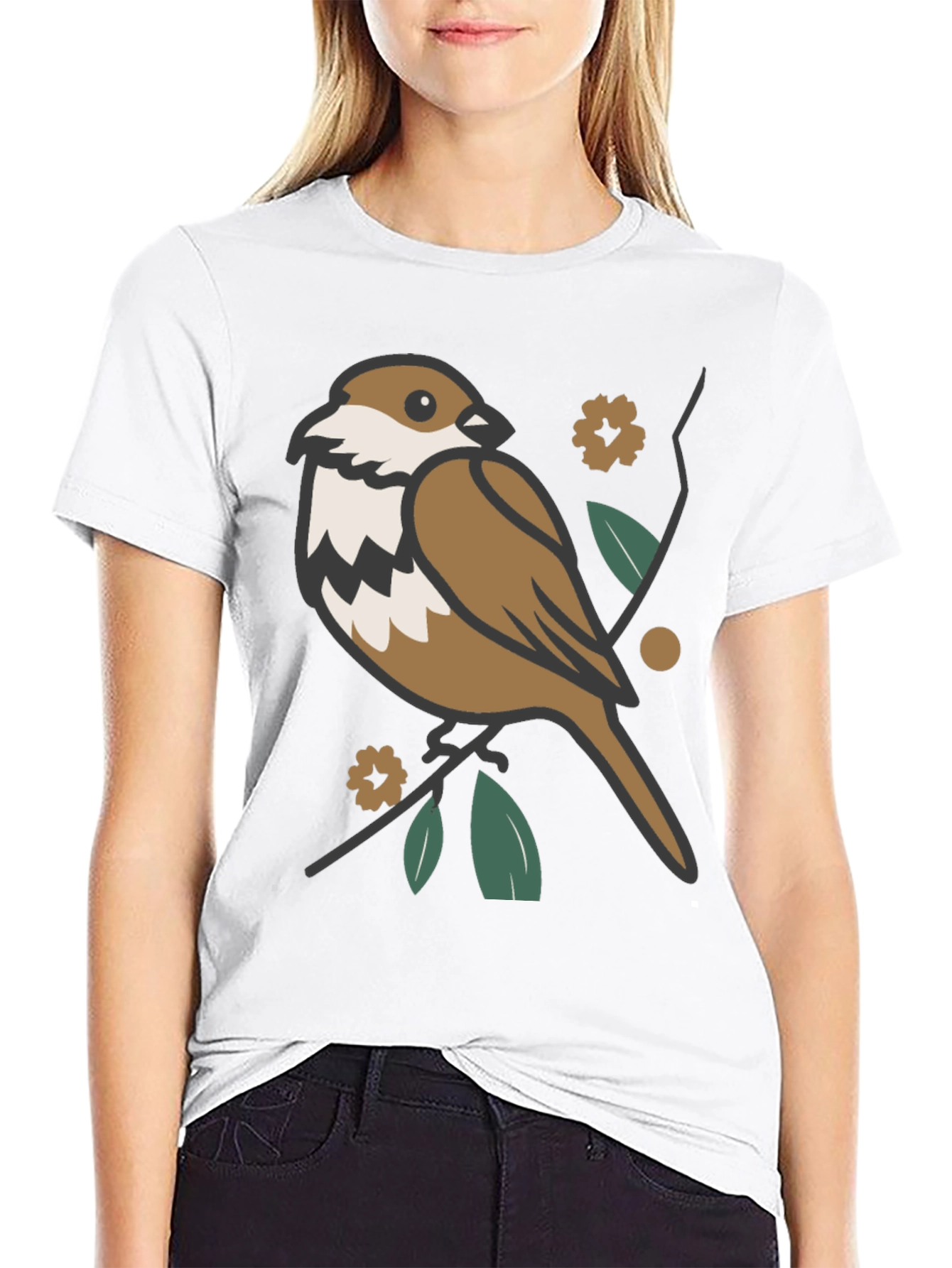 Bird & Branch Graphic T-Shirt - Casual Style