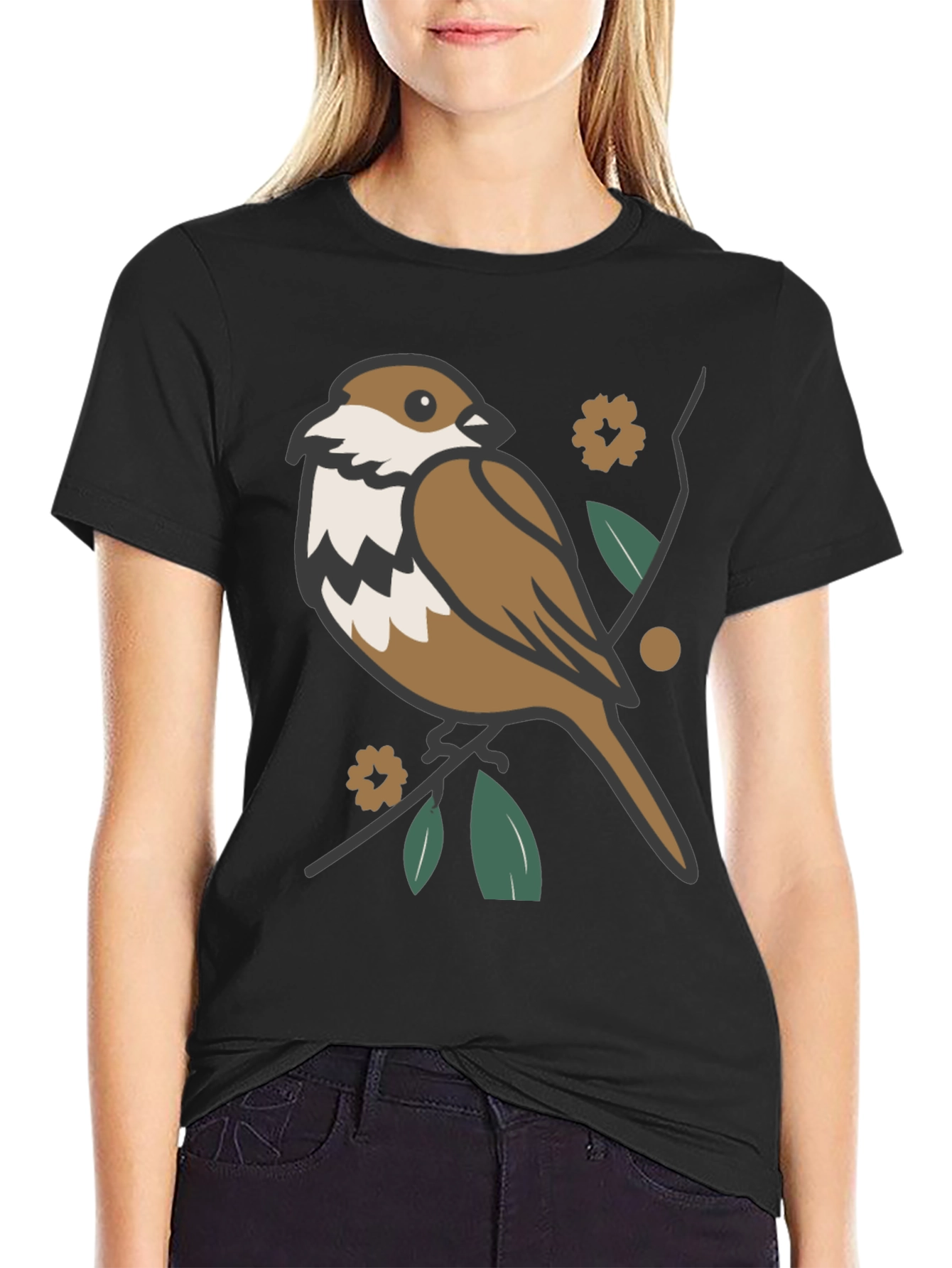 Bird & Branch Graphic T-Shirt - Casual Style