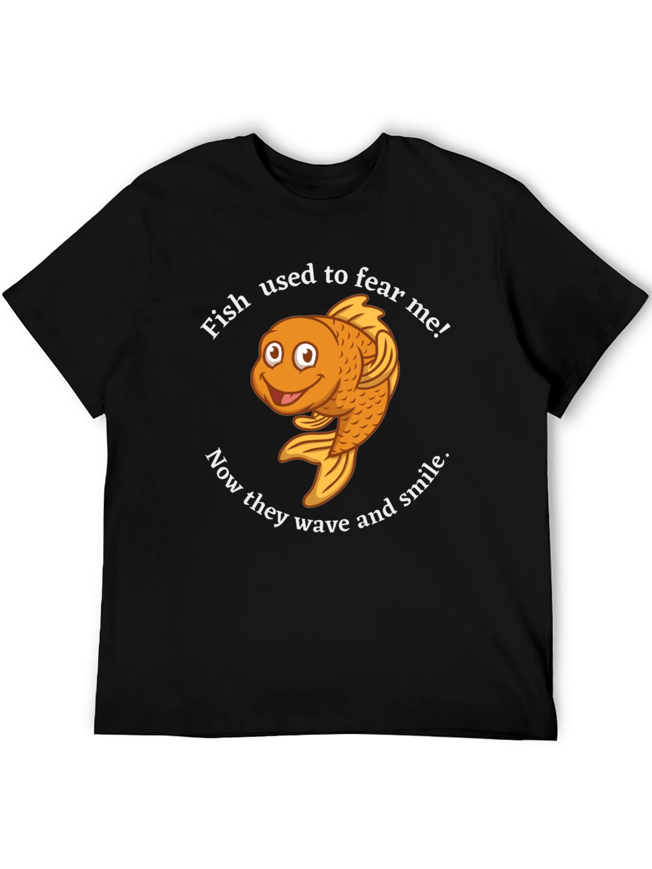 Funny Fish Graphic T-Shirt - They Wave and Smile!