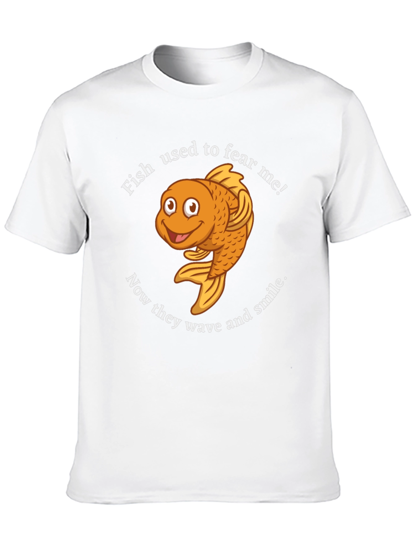 Funny Fish Graphic T-Shirt - They Wave and Smile!