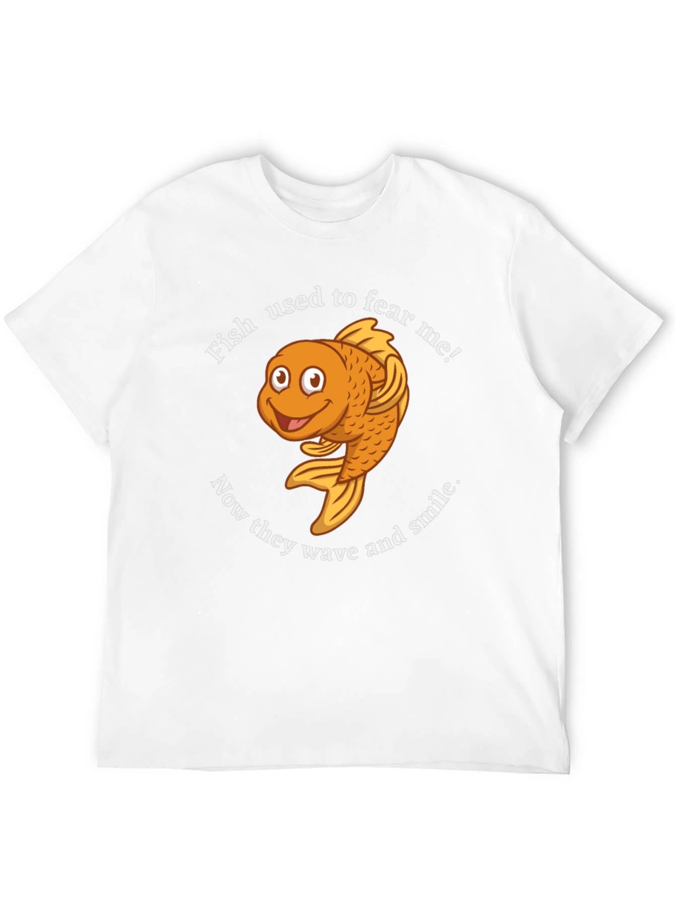 Funny Fish Graphic T-Shirt - They Wave and Smile!