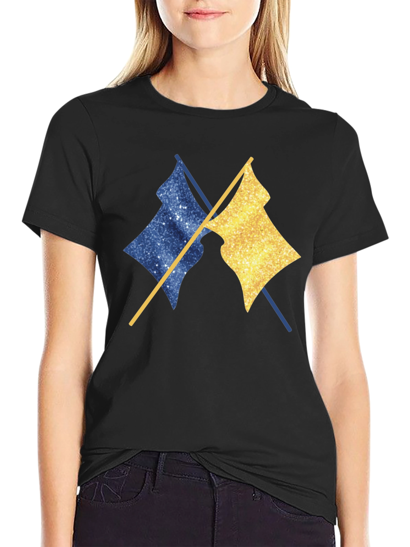 Dual Flag Graphic Tee - Trendy Casual Wear