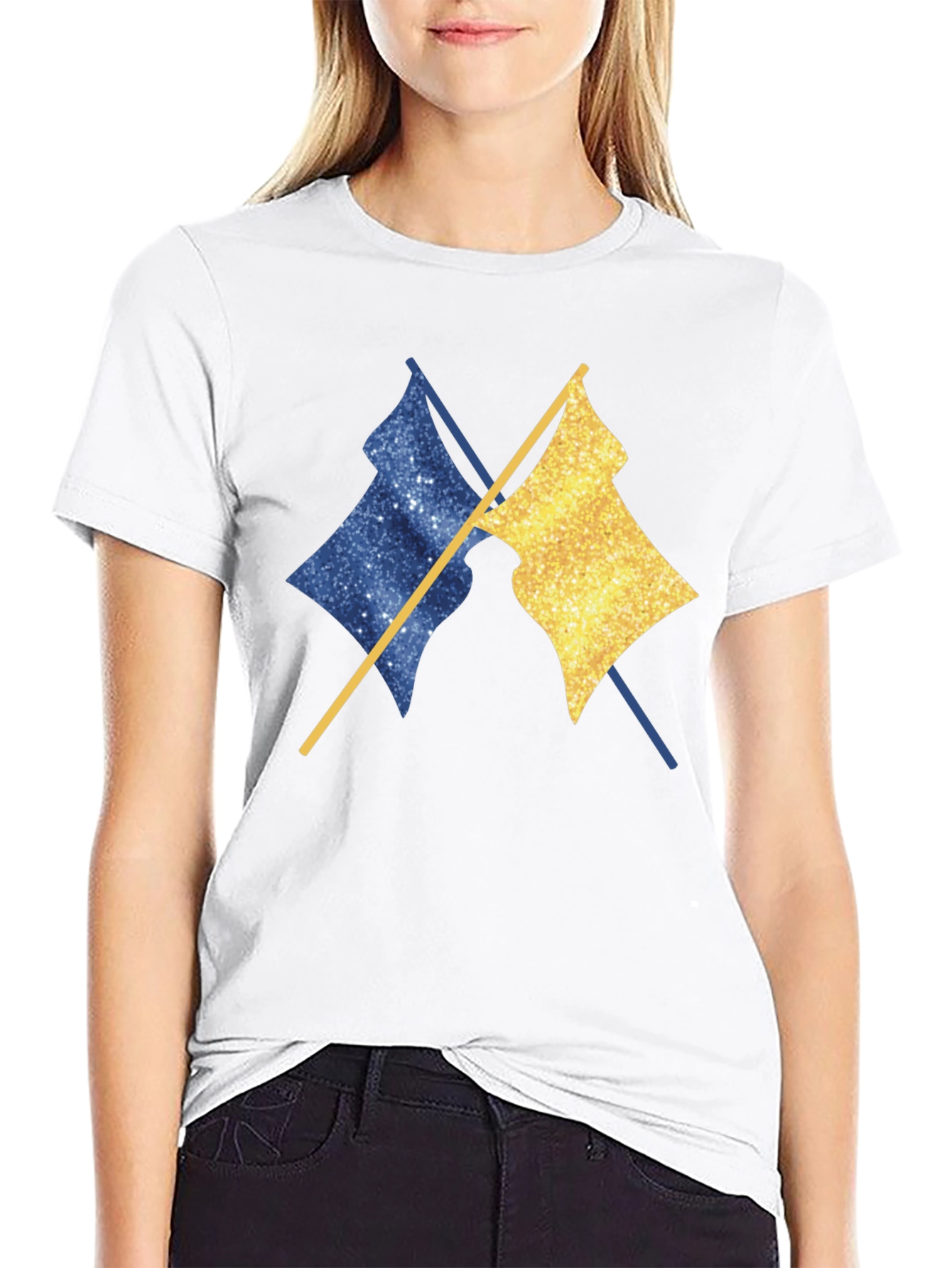 Dual Flag Graphic Tee - Trendy Casual Wear