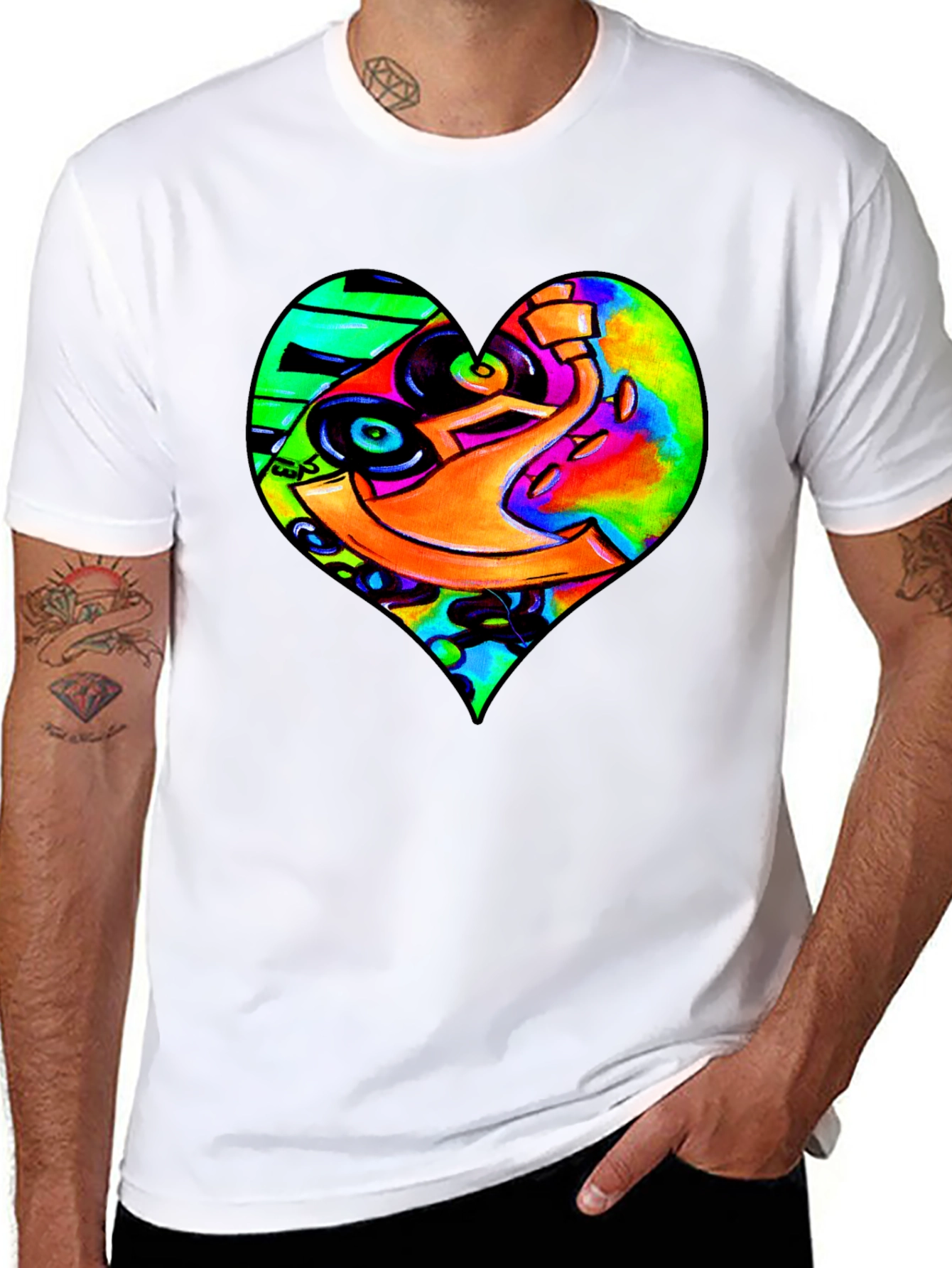 DJ Heart Graphic Tee - Unique Music Lovers T-Shirt