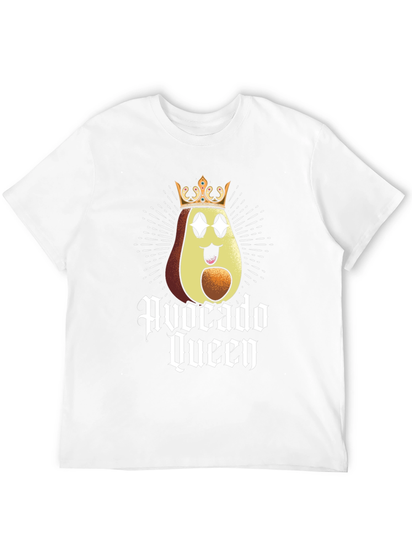 Avocado Queen Graphic Tee - Black Cotton T-Shirt
