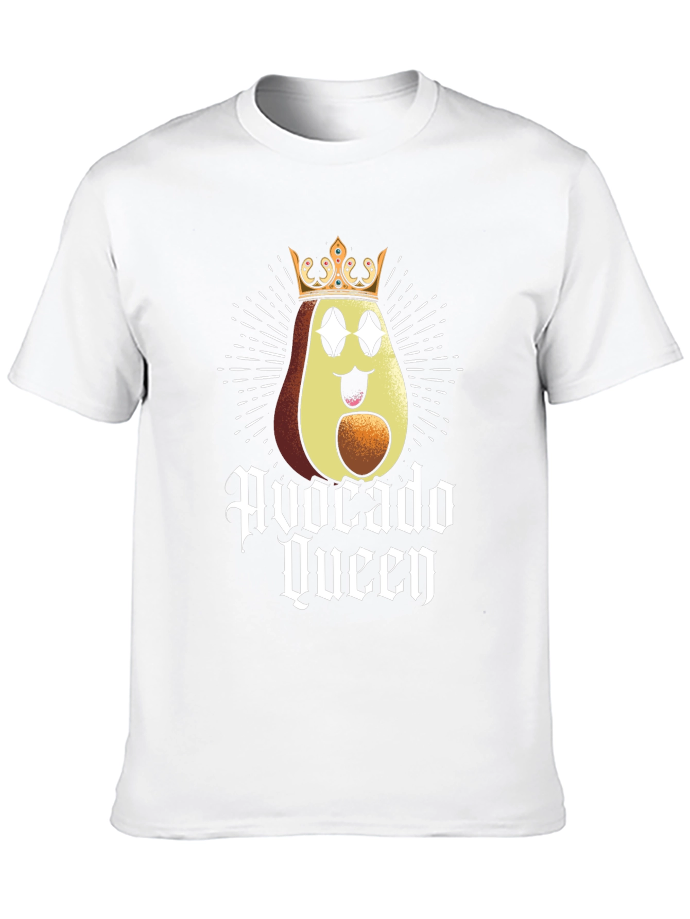 Avocado Queen Graphic Tee - Black Cotton T-Shirt