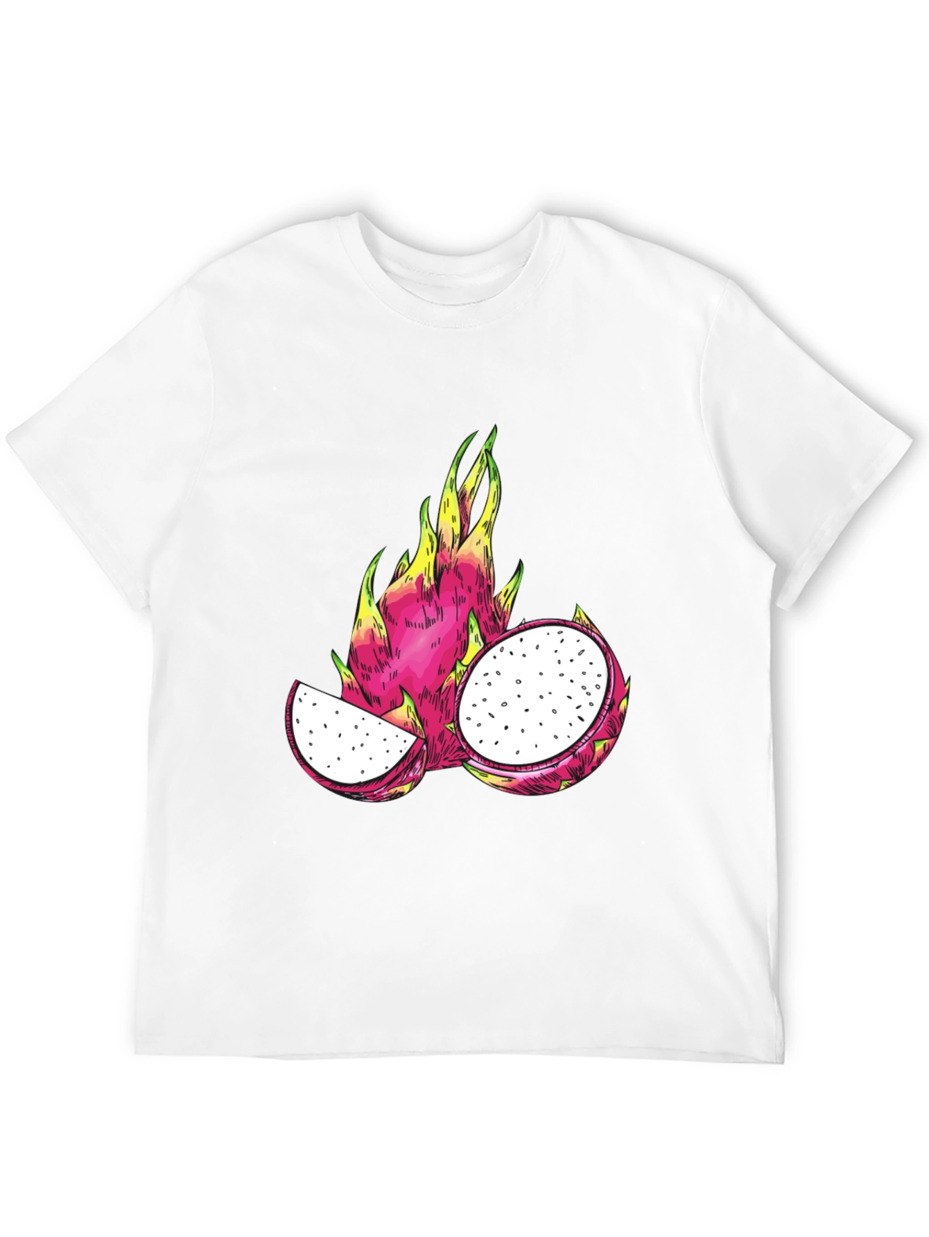 Dragon Fruit Graphic T-Shirt - Black Cotton Tee