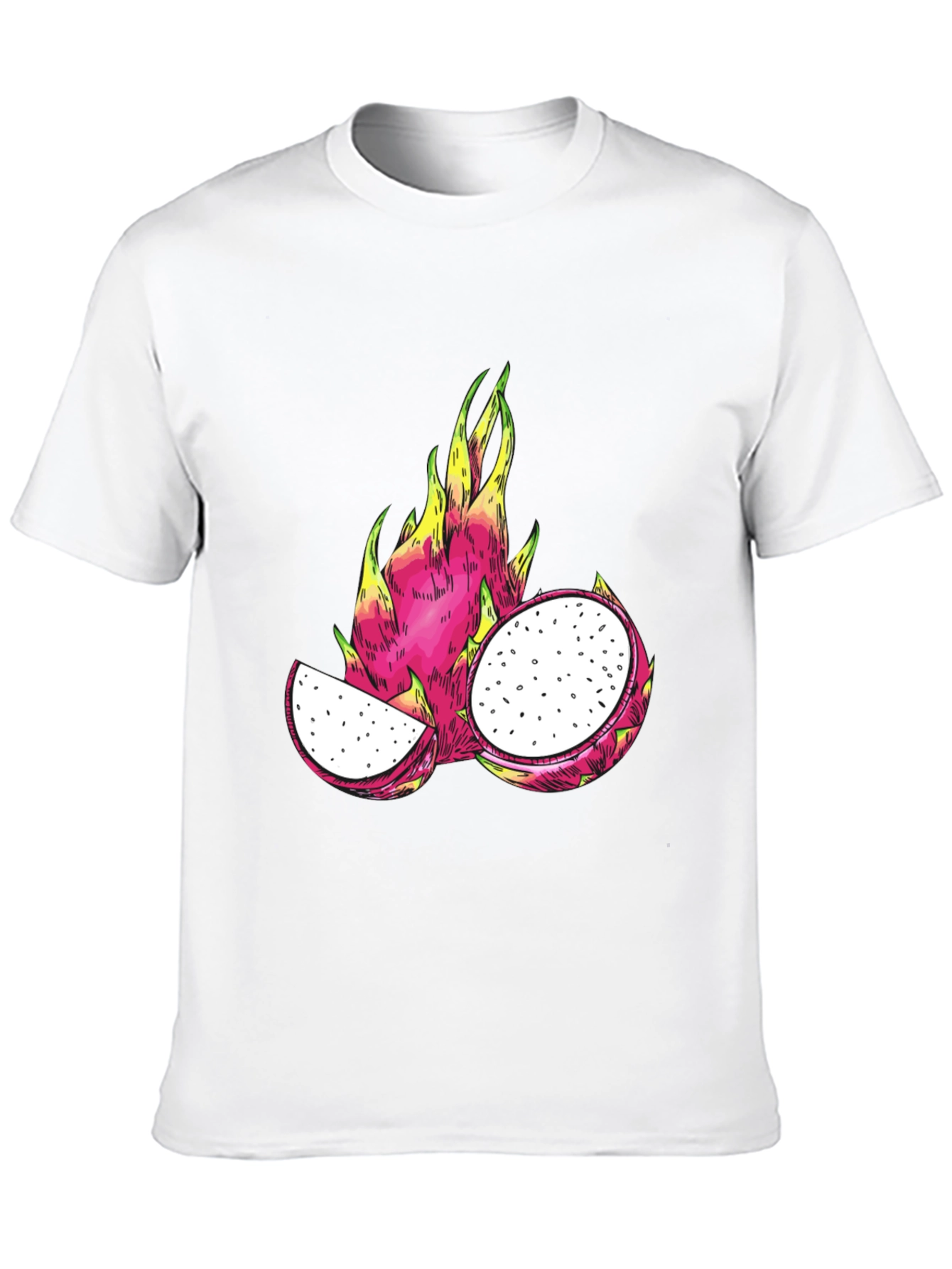 Dragon Fruit Graphic T-Shirt - Black Cotton Tee