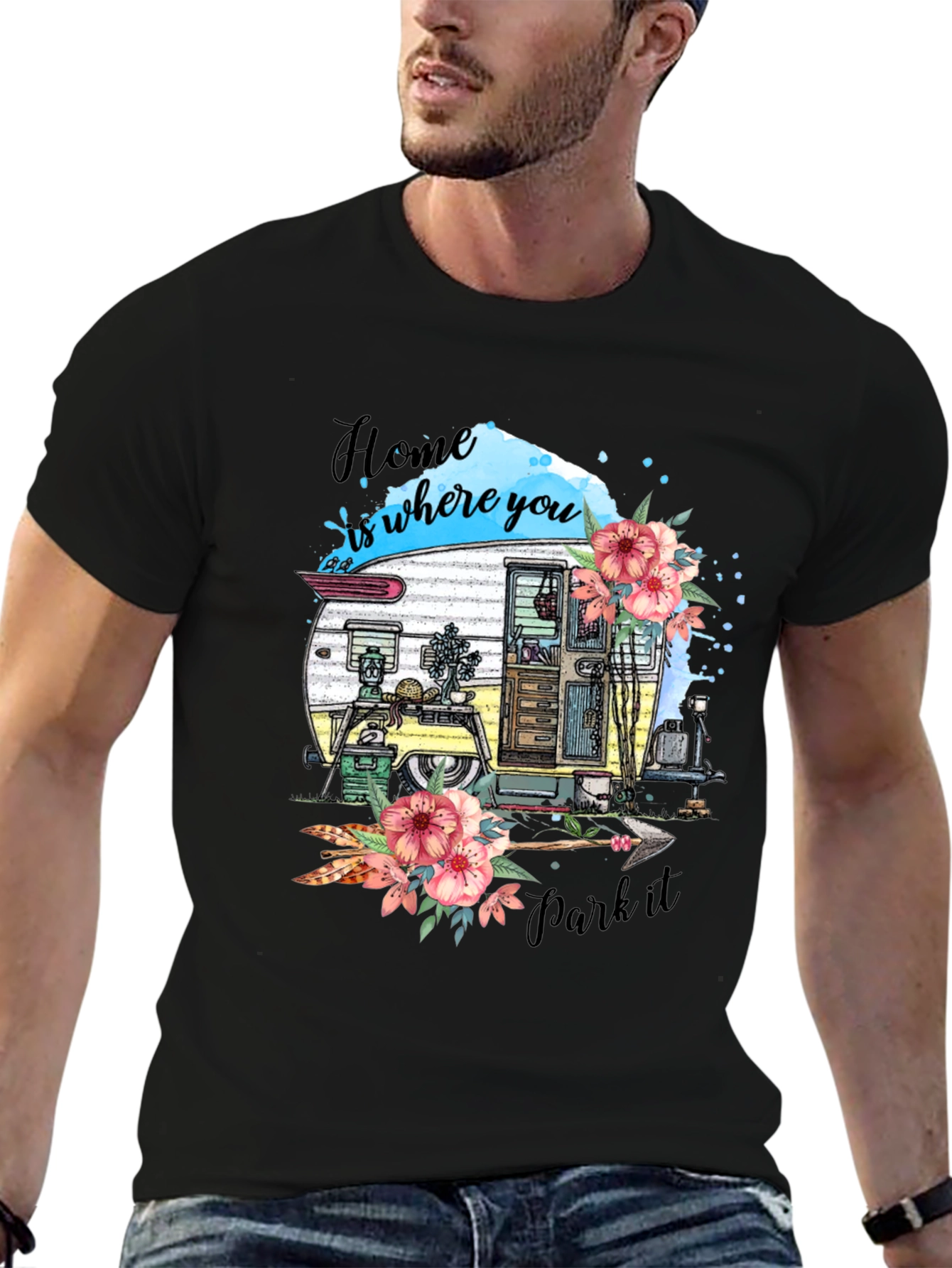 Home Is Where You Park It Camper T-Shirt