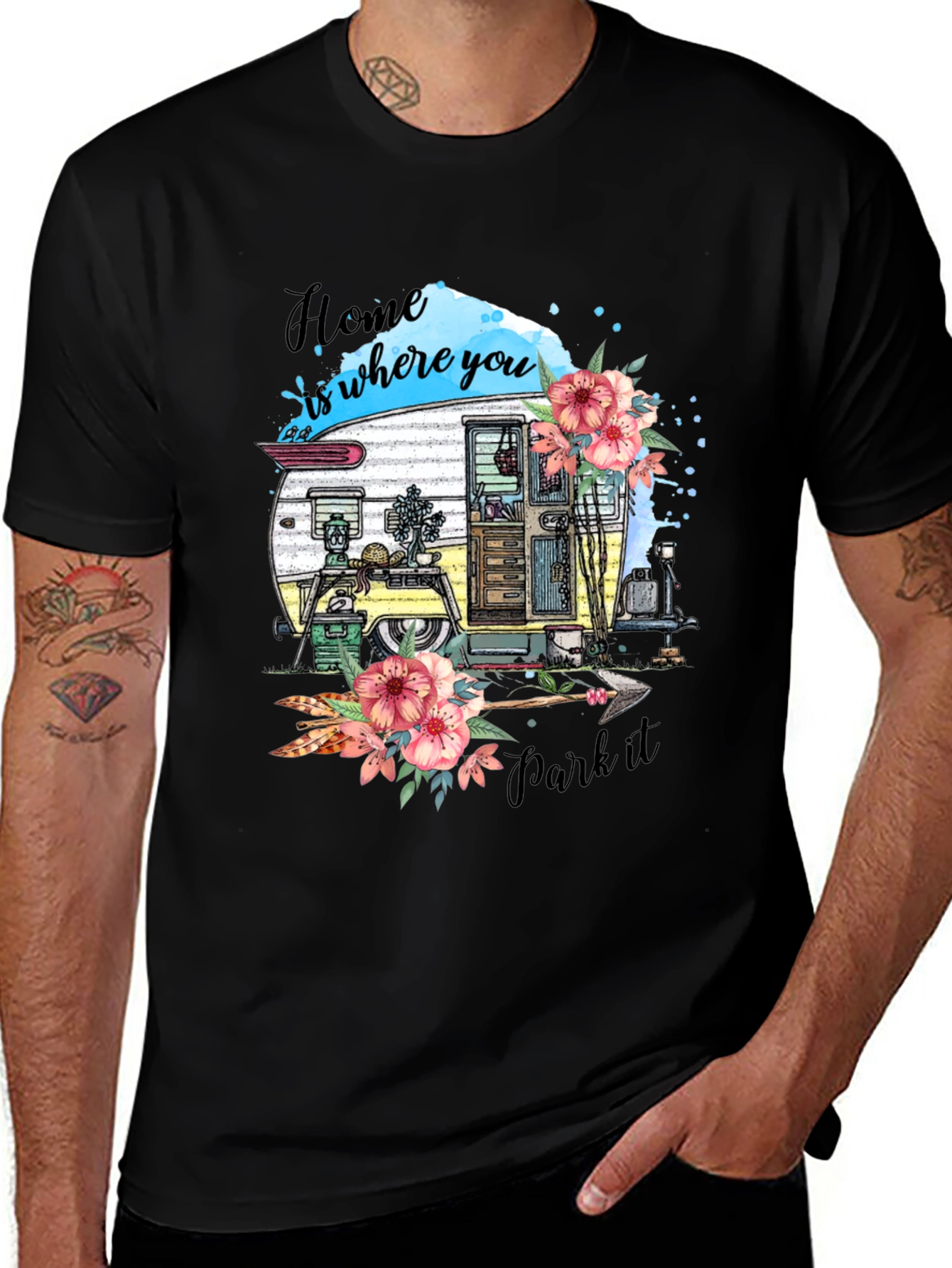 Home Is Where You Park It Camper T-Shirt