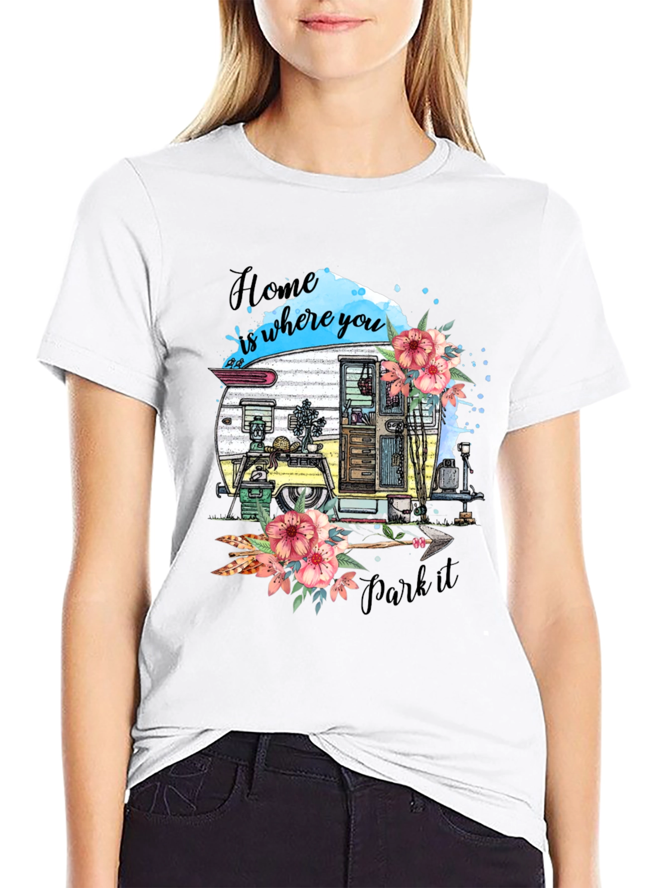 Home Is Where You Park It Camper T-Shirt