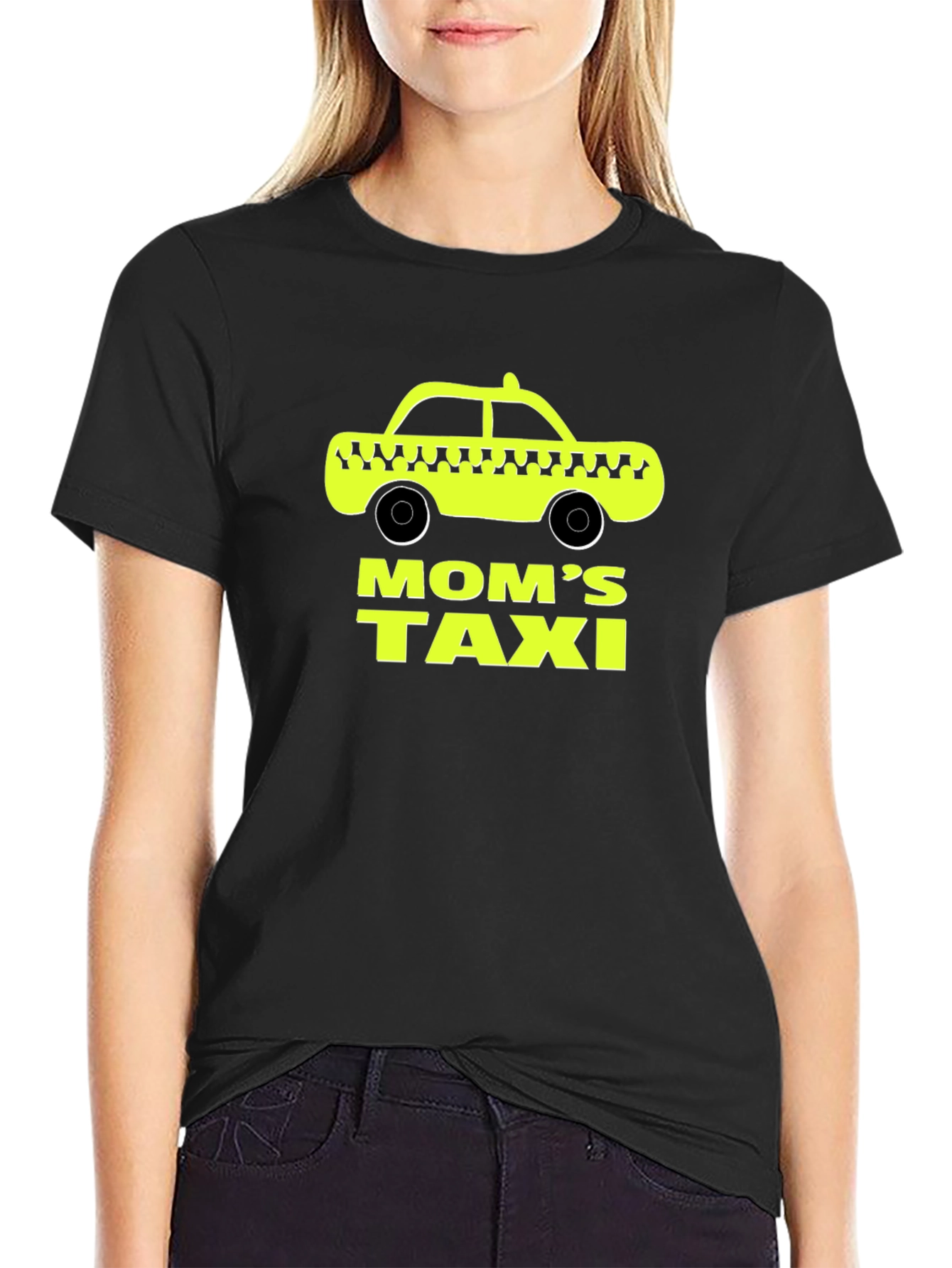 Moms Taxi Graphic T-Shirt - Black