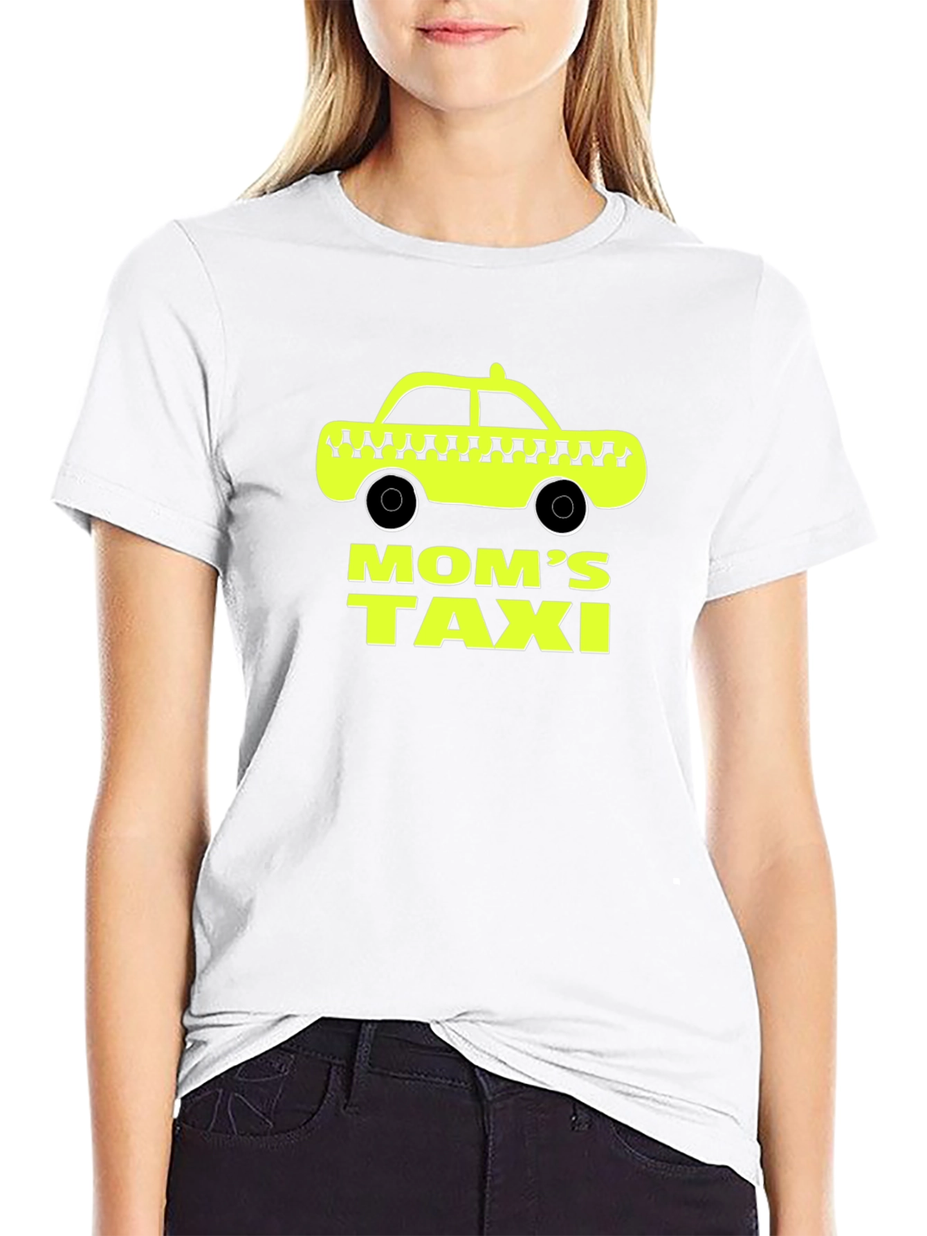 Moms Taxi Graphic T-Shirt - Black