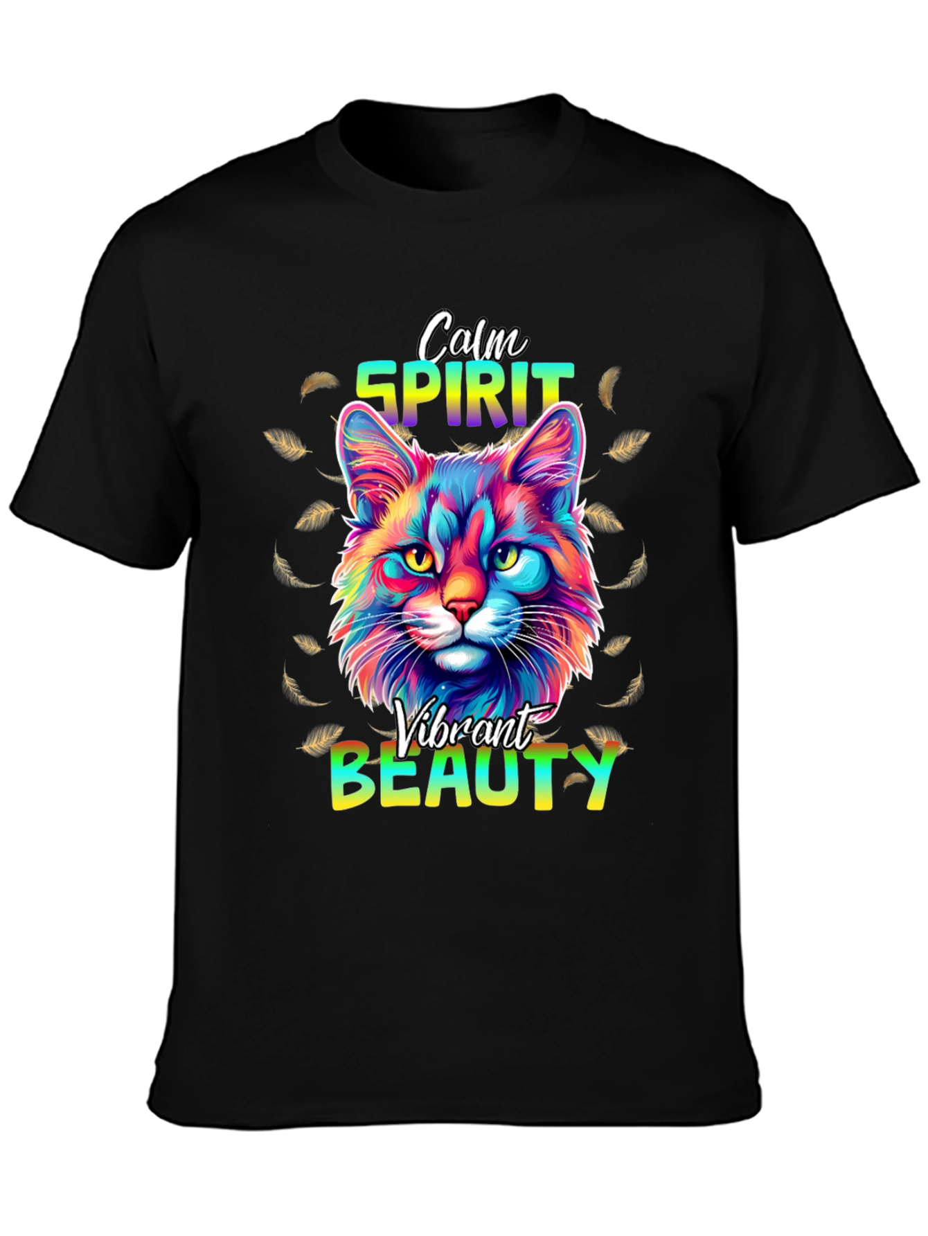 Calm Spirit Vibrant Beauty Cat T-Shirt