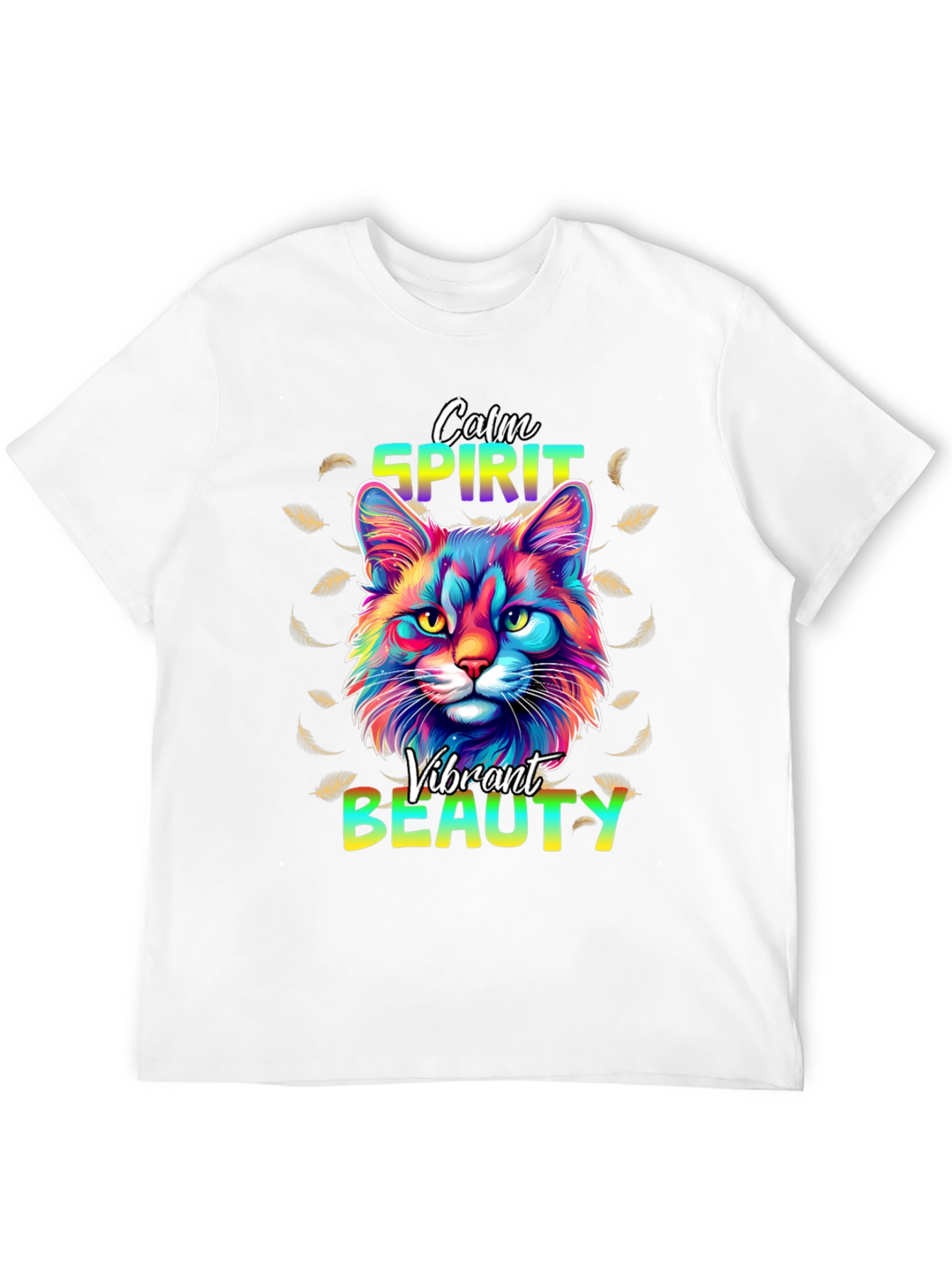 Calm Spirit Vibrant Beauty Cat T-Shirt
