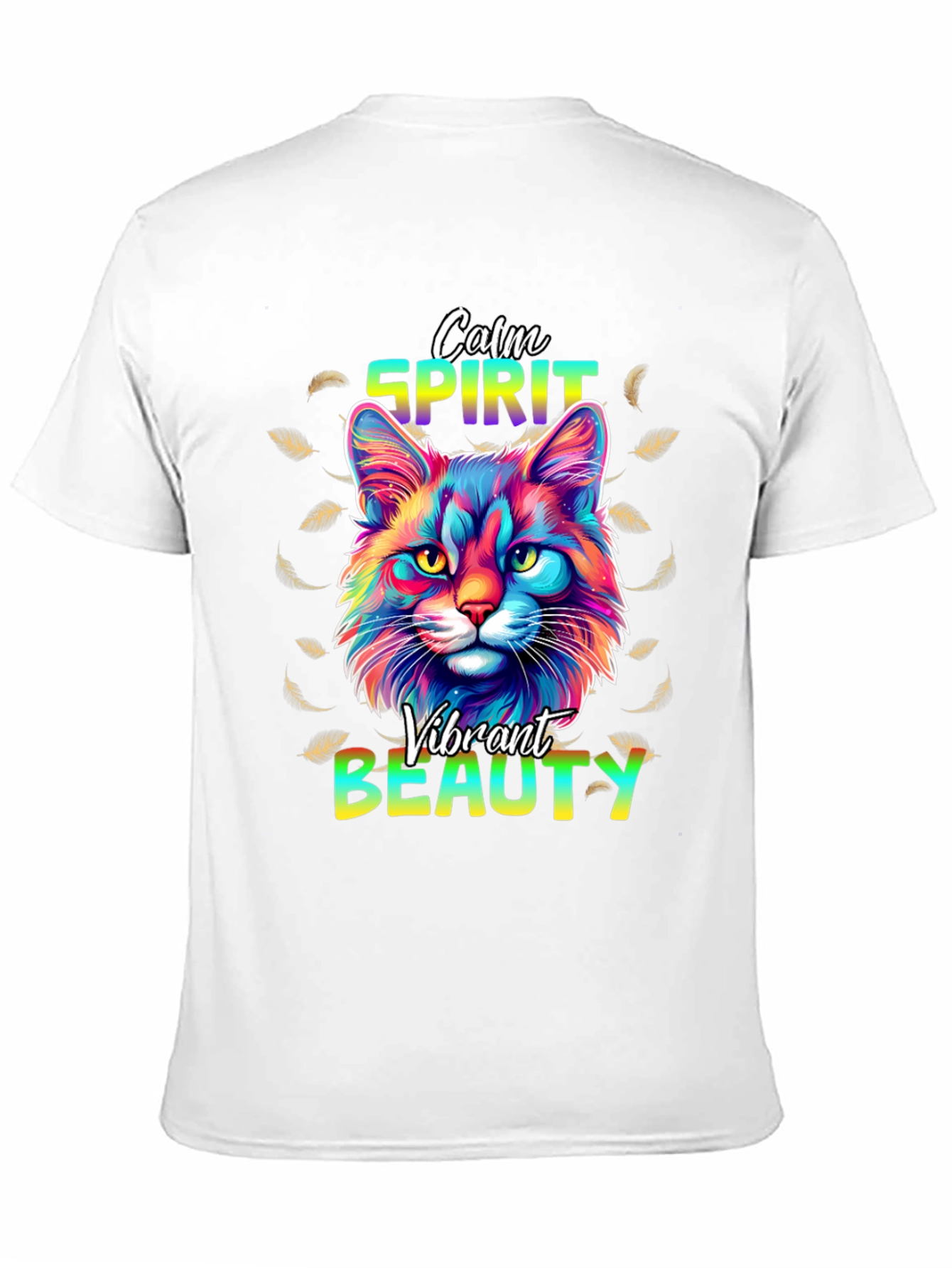 Calm Spirit Vibrant Beauty Cat T-Shirt