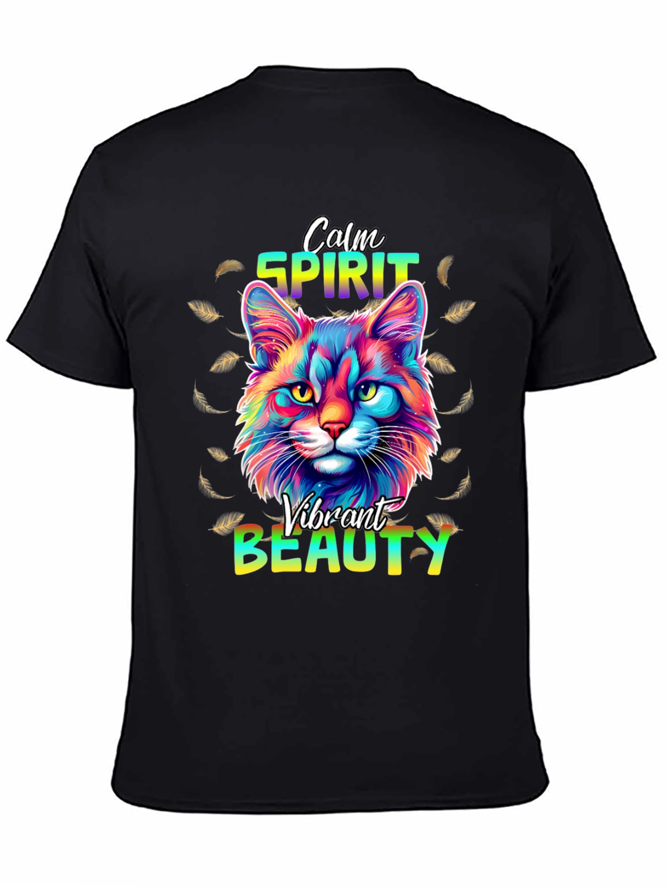 Calm Spirit Vibrant Beauty Cat T-Shirt