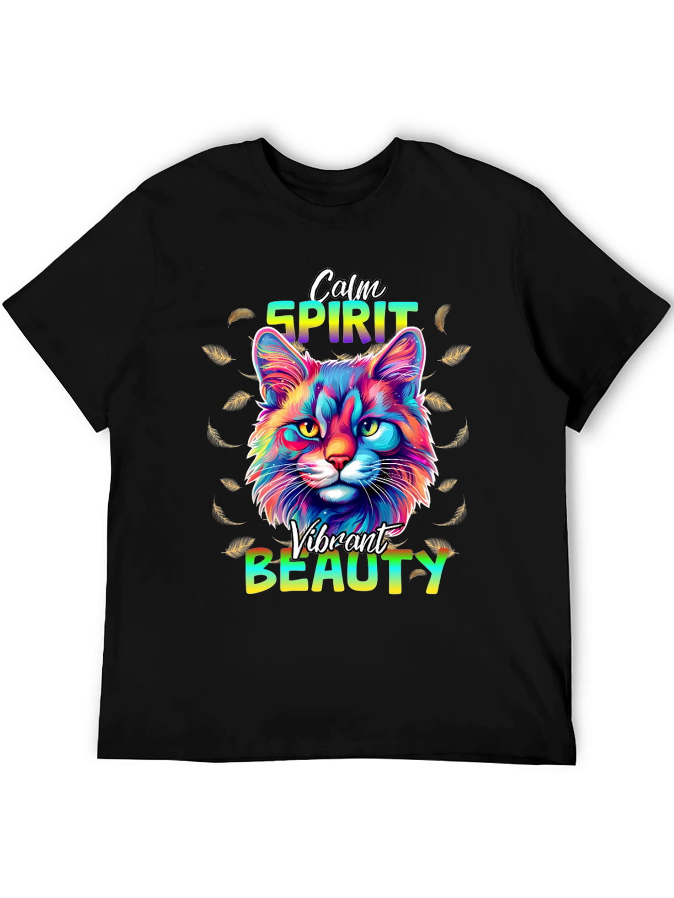 Calm Spirit Vibrant Beauty Cat T-Shirt
