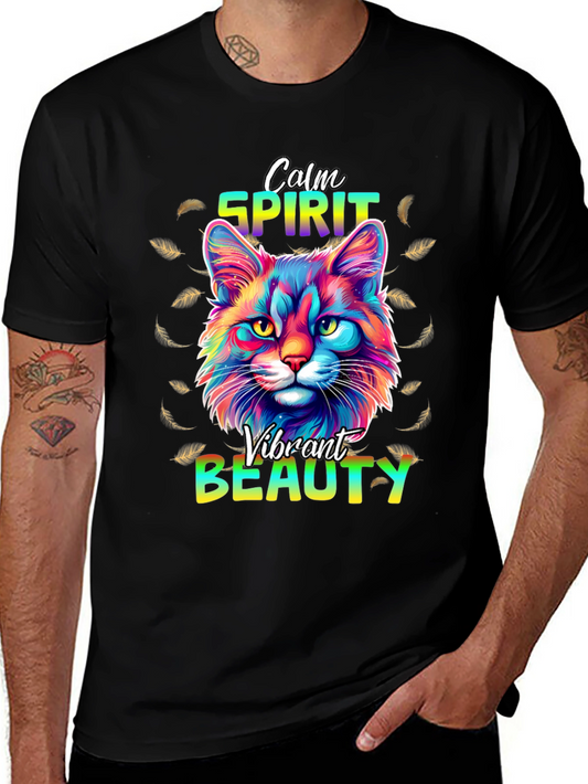 Calm Spirit Vibrant Beauty Cat T-Shirt