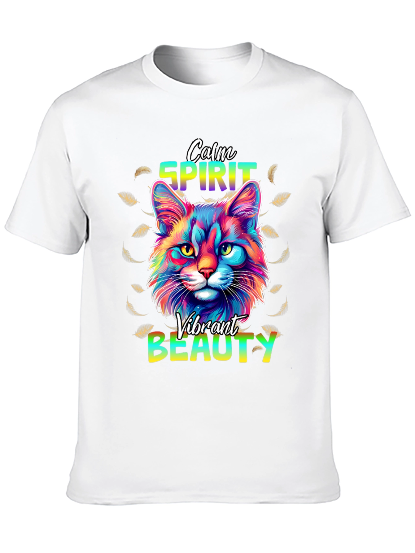 Calm Spirit Vibrant Beauty Cat T-Shirt