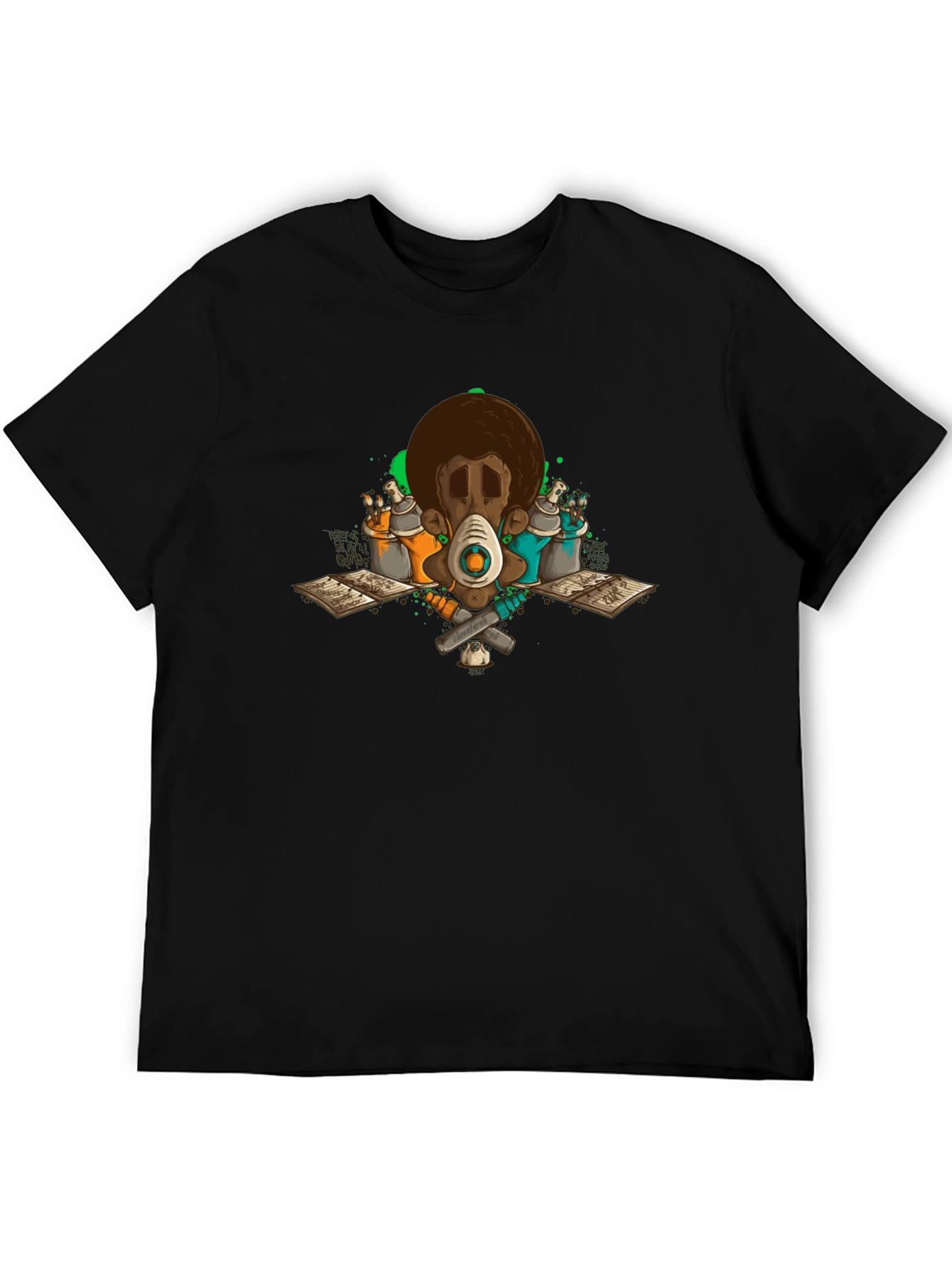 Graffiti Artist Black Graphic T-Shirt