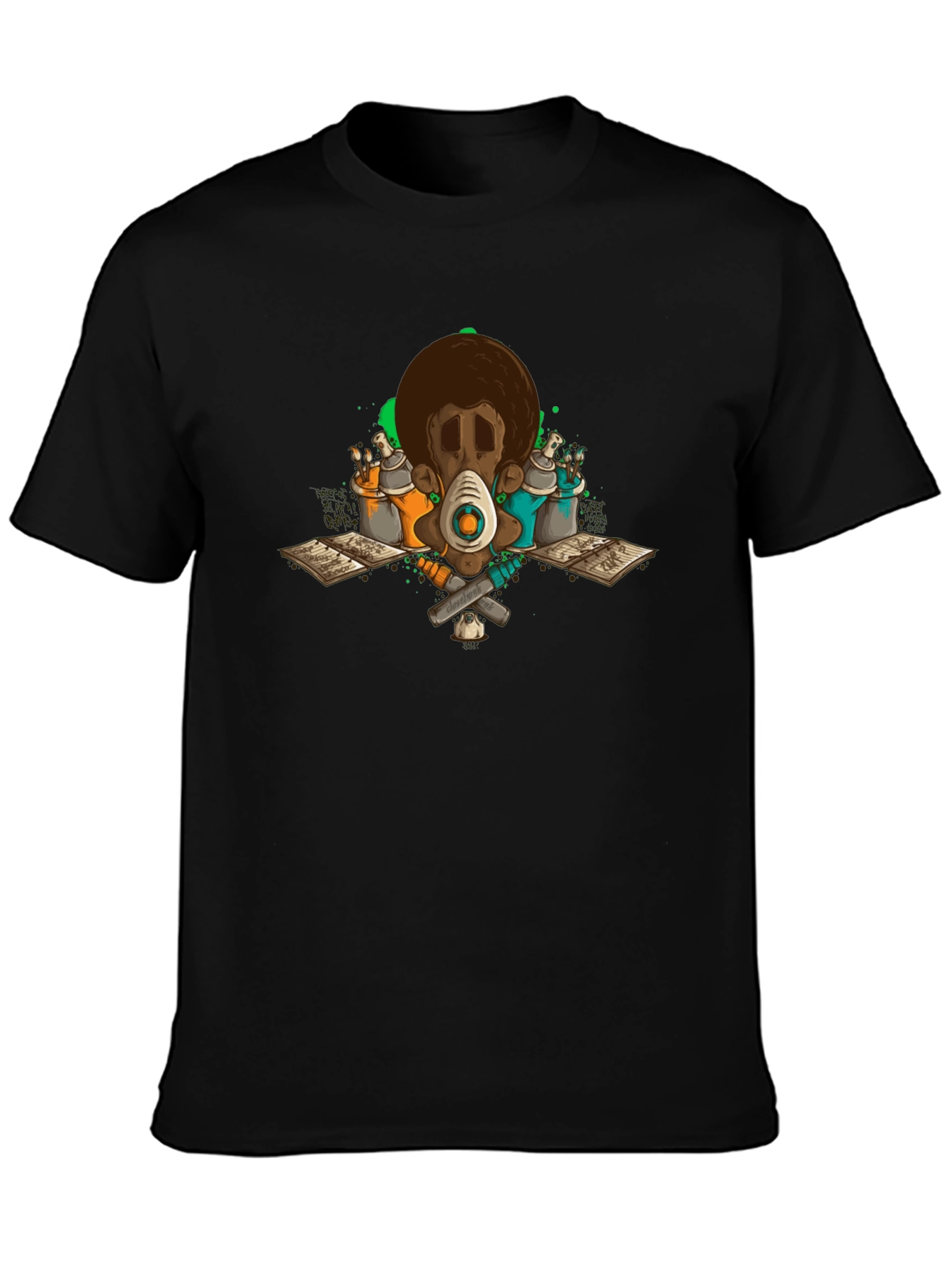 Graffiti Artist Black Graphic T-Shirt