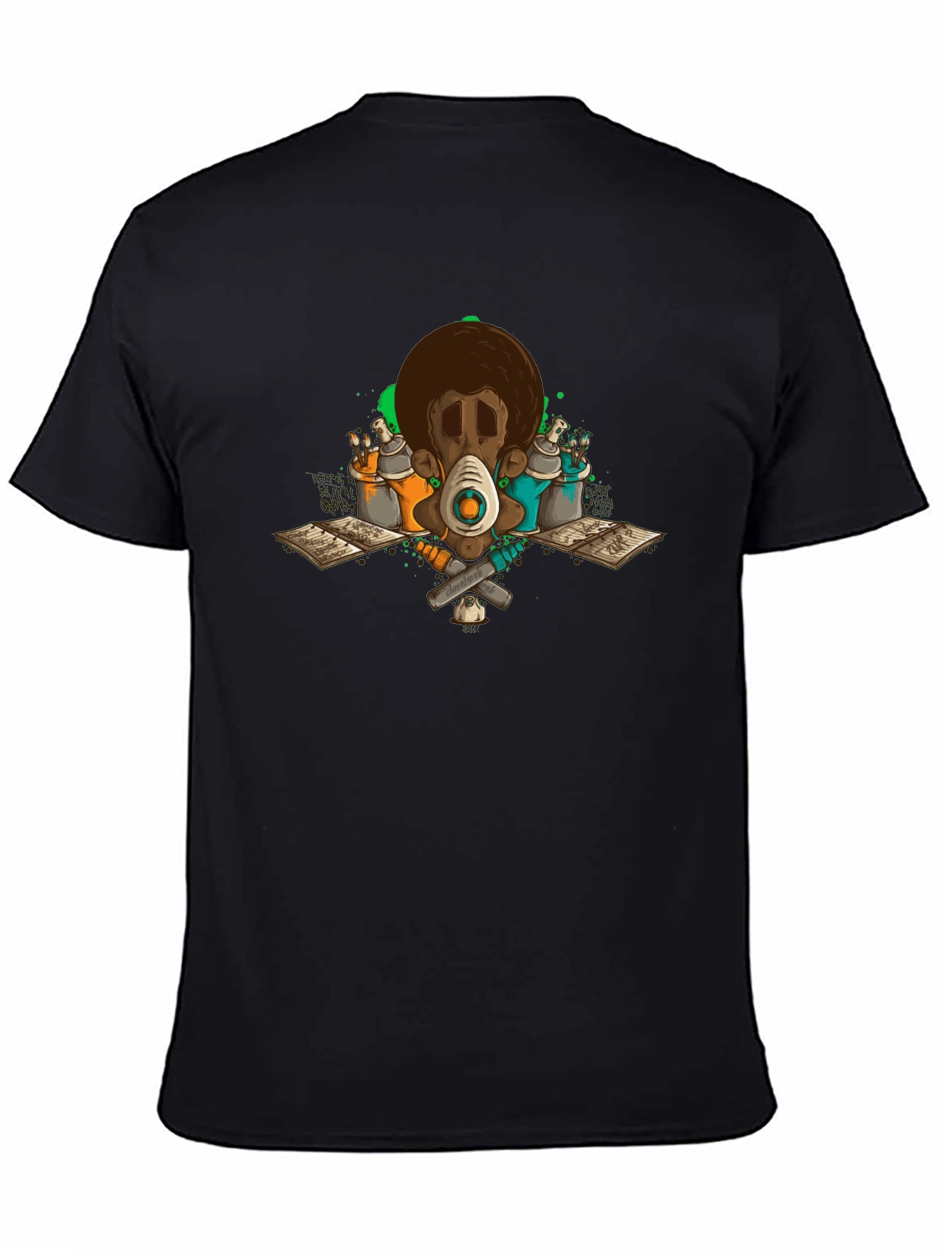 Graffiti Artist Black Graphic T-Shirt