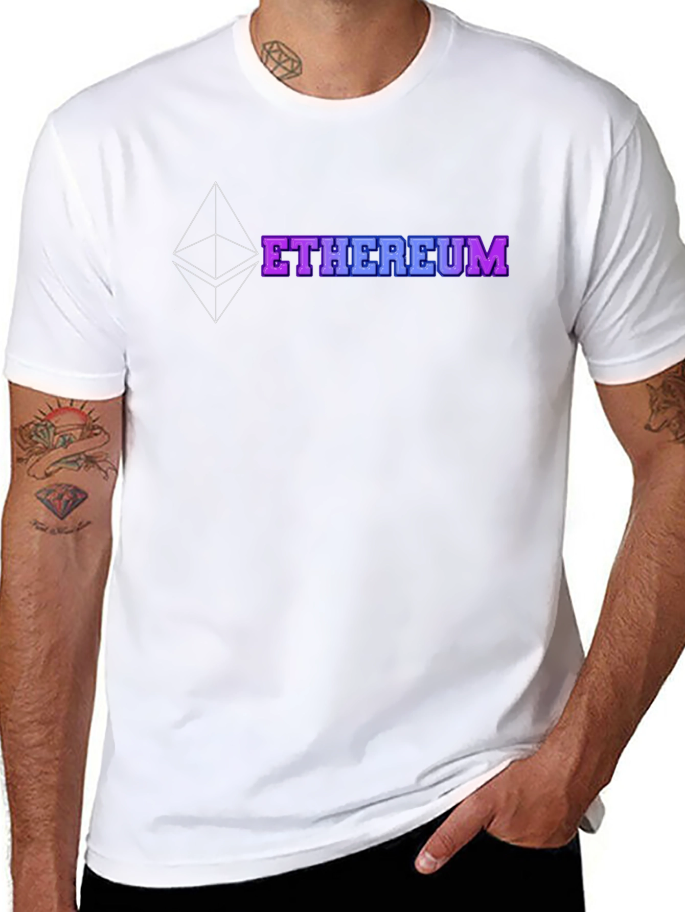 Ethereum Crypto Black T-Shirt - Blockchain Graphic Tee