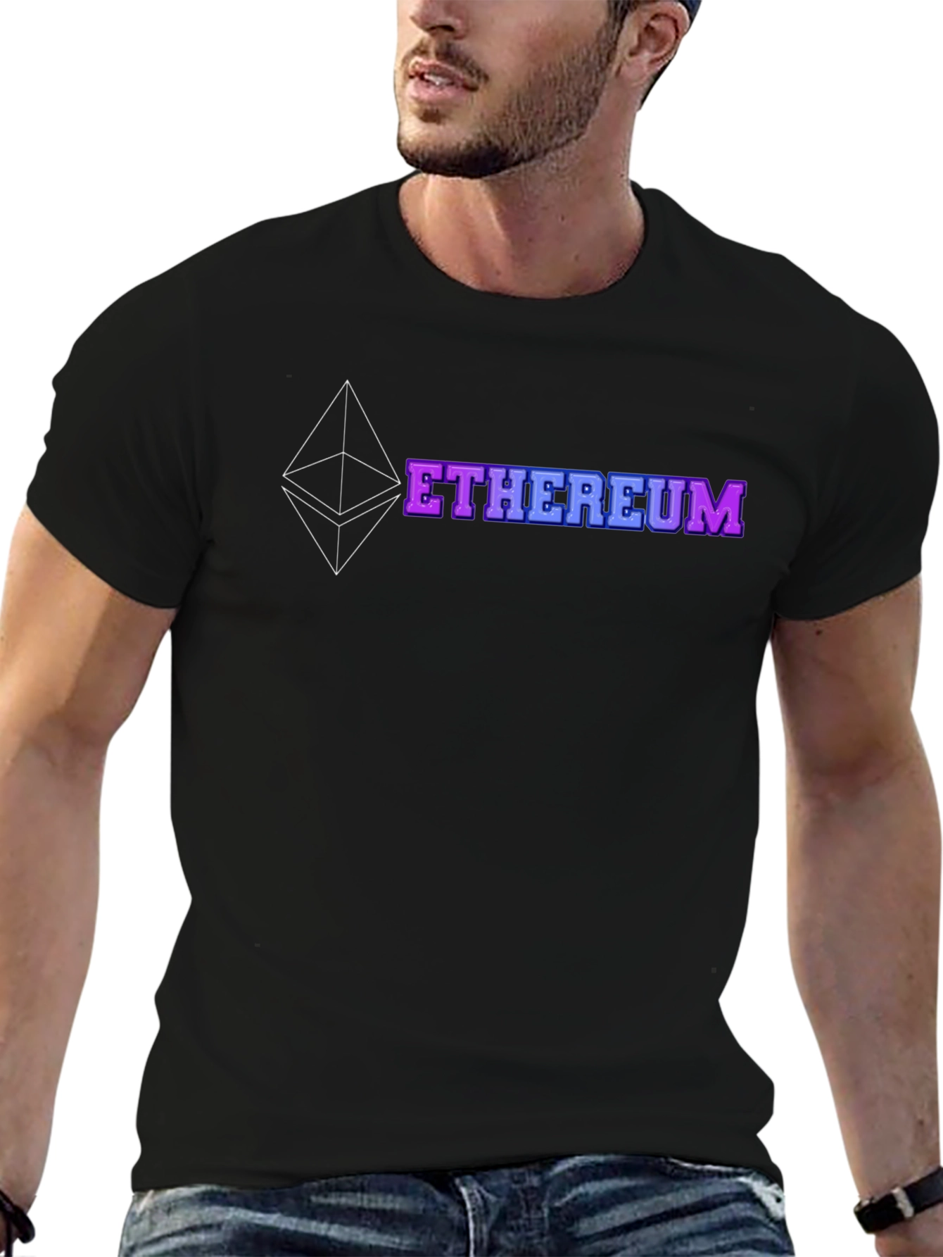 Ethereum Crypto Black T-Shirt - Blockchain Graphic Tee