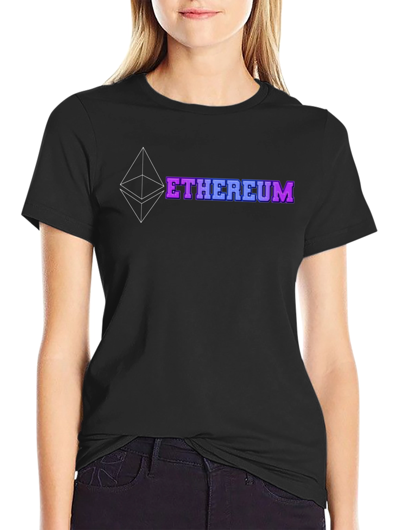 Ethereum Crypto Black T-Shirt - Blockchain Graphic Tee