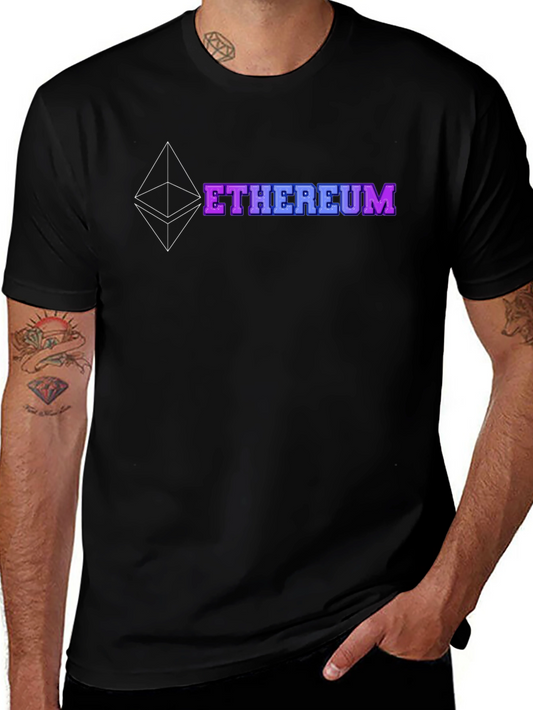 Ethereum Crypto Black T-Shirt - Blockchain Graphic Tee