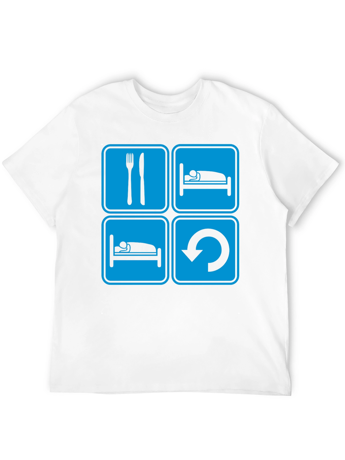 Eat Sleep Repeat Black T-Shirt
