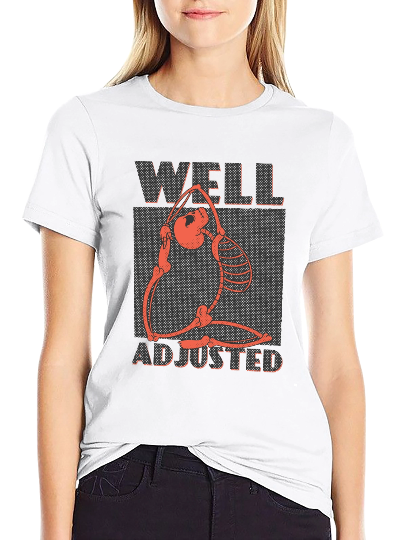 Well Adjusted Skeleton T-Shirt - Yoga & Chiropractic