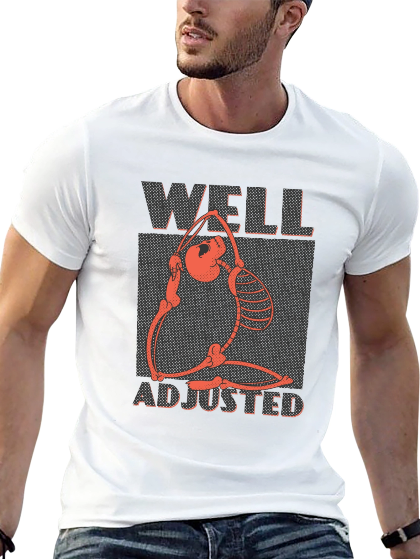 Well Adjusted Skeleton T-Shirt - Yoga & Chiropractic