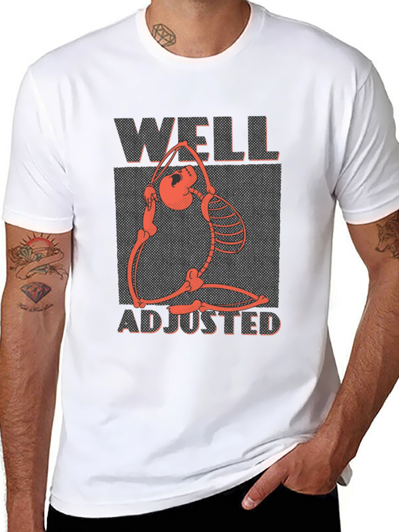 Well Adjusted Skeleton T-Shirt - Yoga & Chiropractic