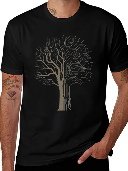 Tech Tree Graphic Tee - Modern Nature T-Shirt
