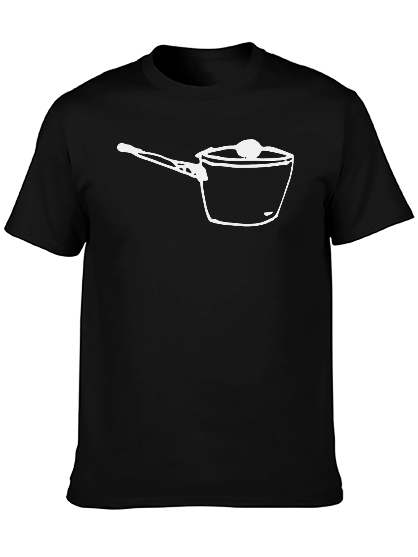 Cooking Pot Graphic T-Shirt - Black
