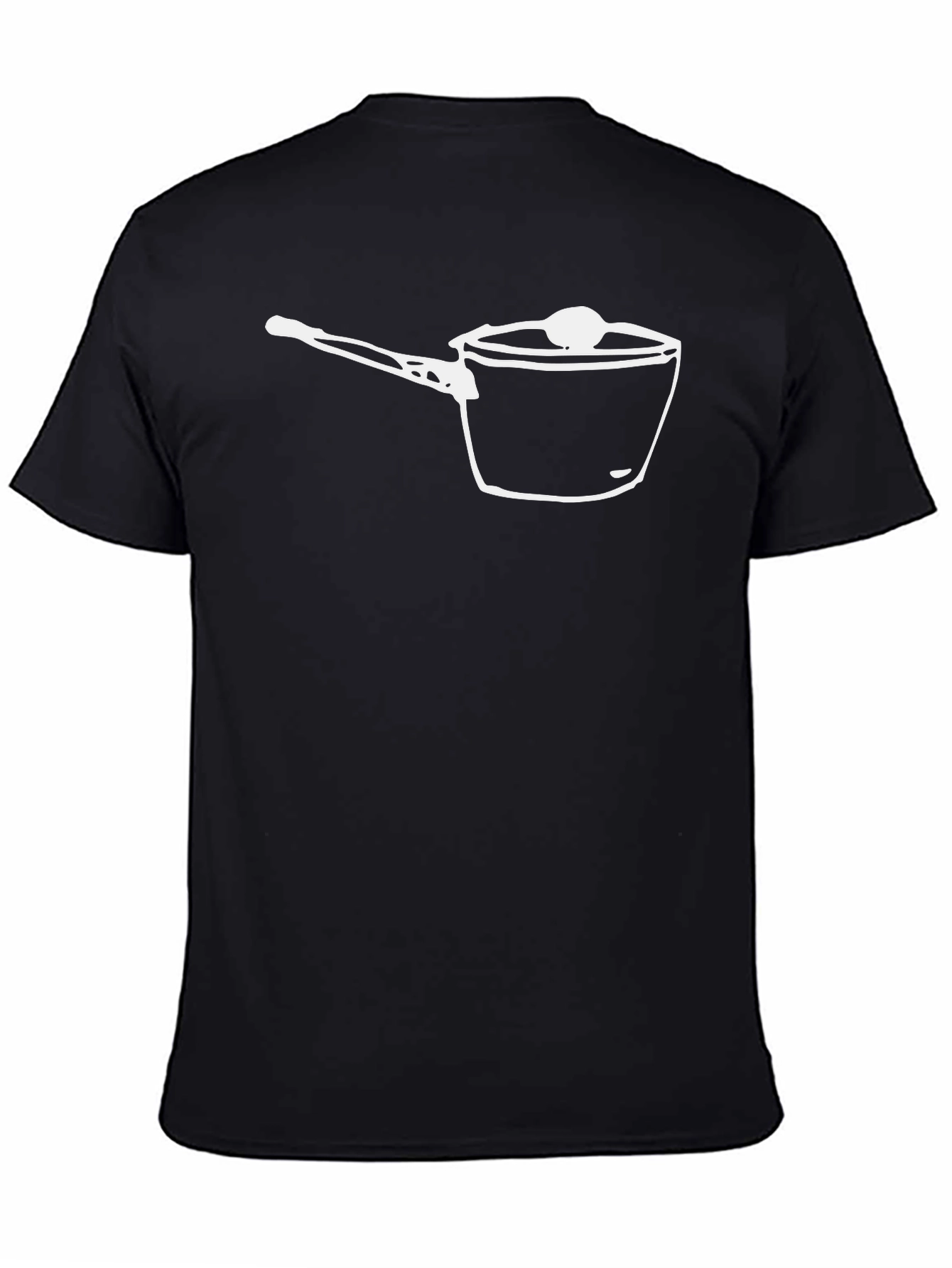 Cooking Pot Graphic T-Shirt - Black