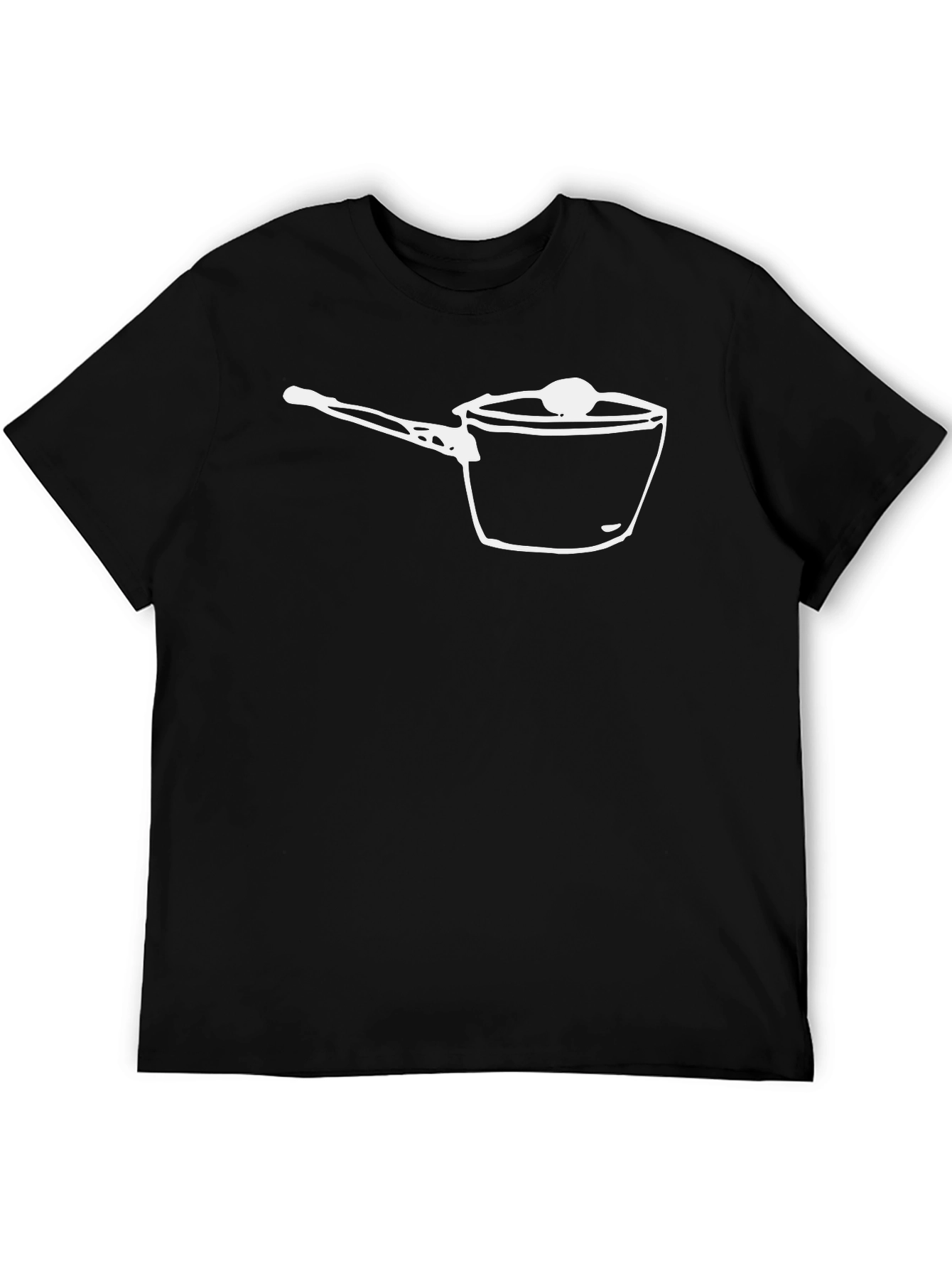 Cooking Pot Graphic T-Shirt - Black