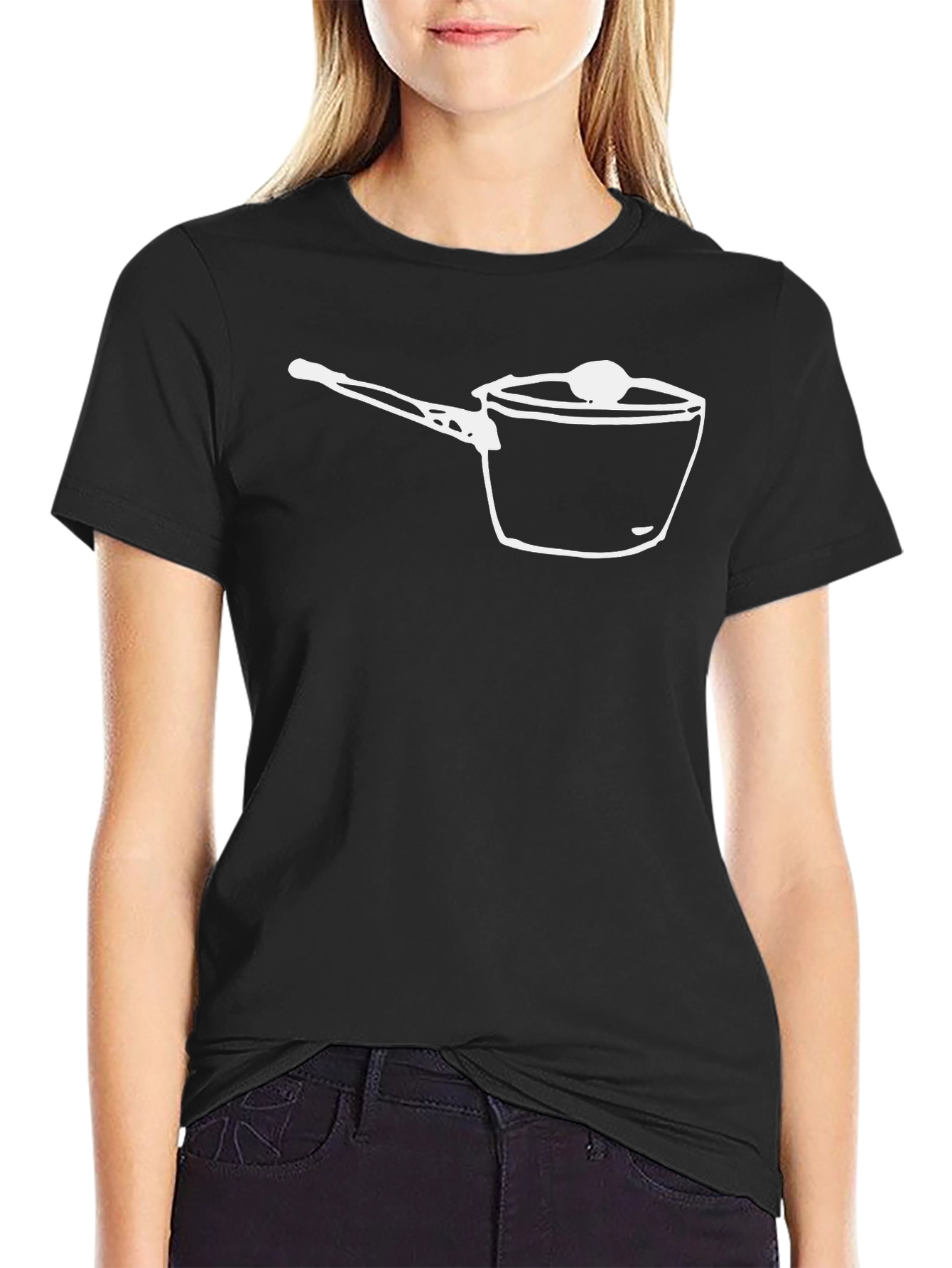 Cooking Pot Graphic T-Shirt - Black