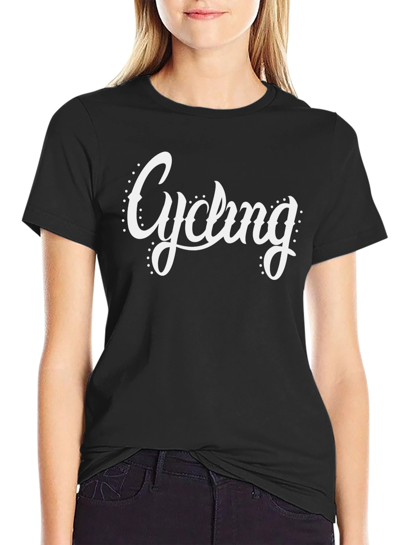 Cycling Graphic T-Shirt - Black Casual Wear