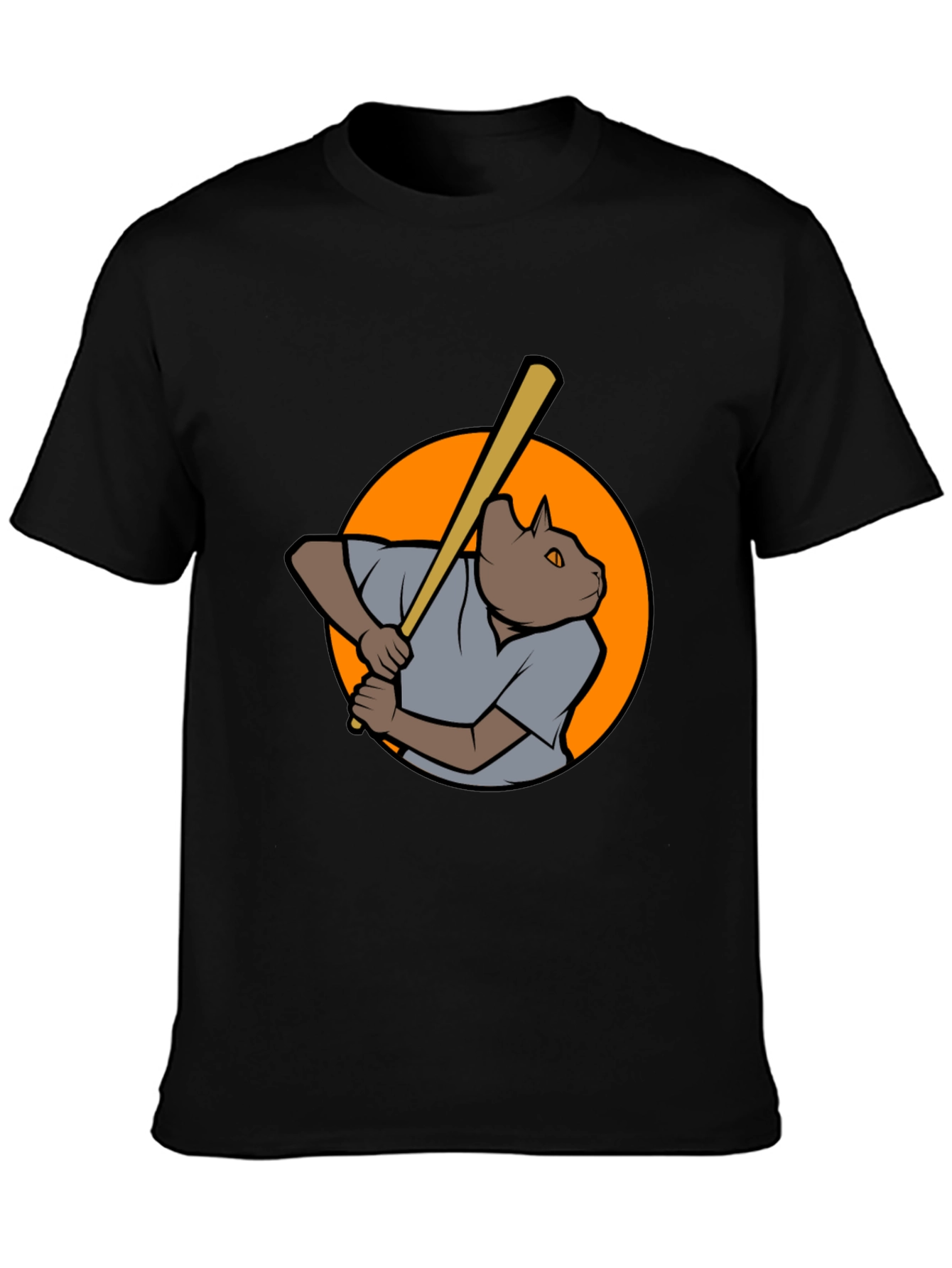 Baseball Cat Graphic T-Shirt
