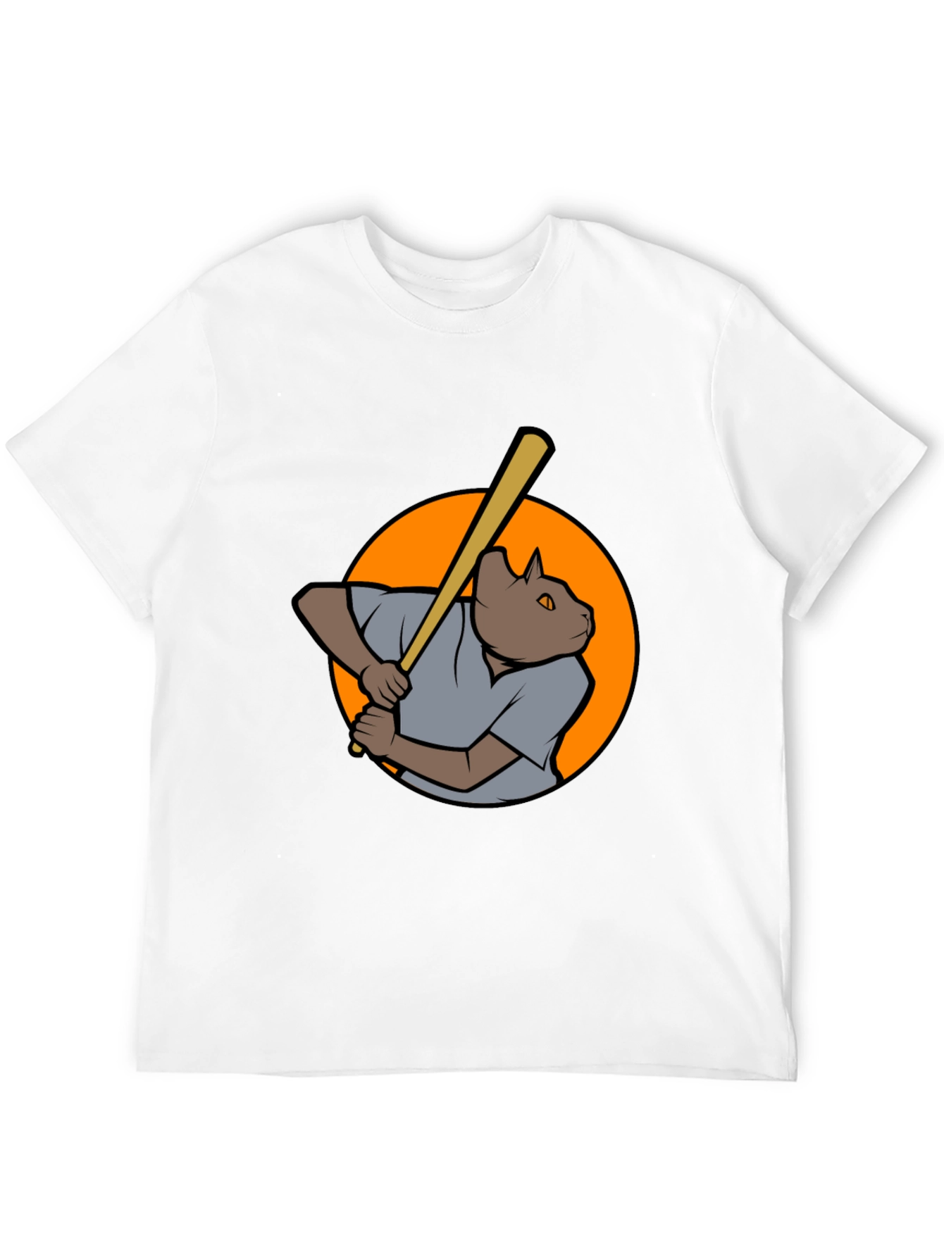 Baseball Cat Graphic T-Shirt