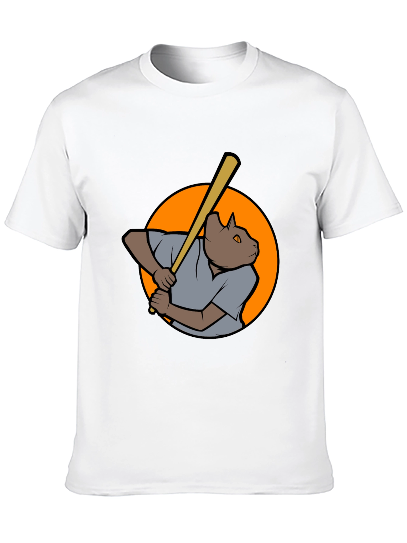 Baseball Cat Graphic T-Shirt
